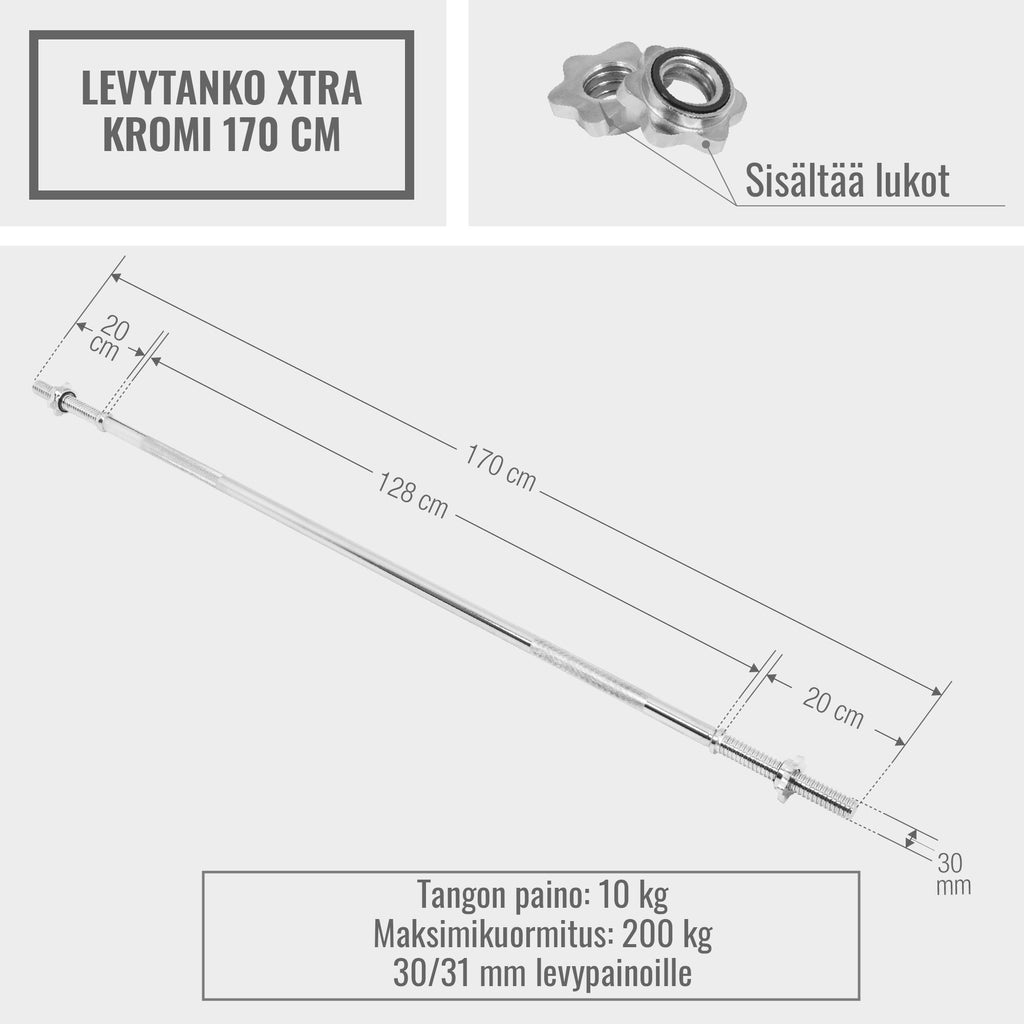 Taisns stienis 170 cm ar platu satvērienu