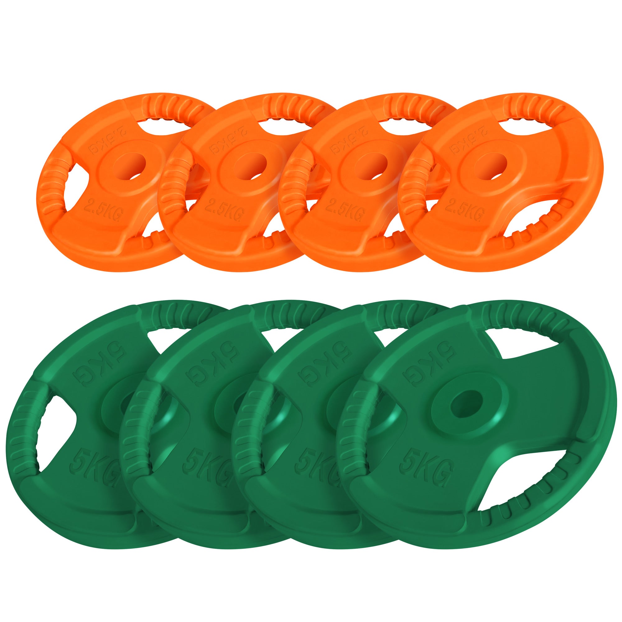 Gumijots svaru disku komplekts ar rokturiem 30 kg, 30mm