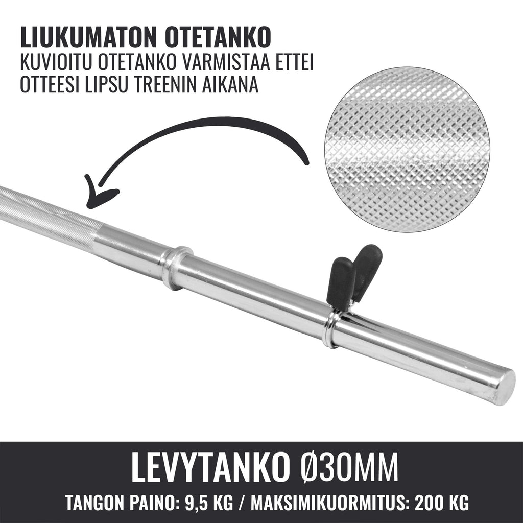 Taisns stienis 150 cm ar atsperu fiksatoriem