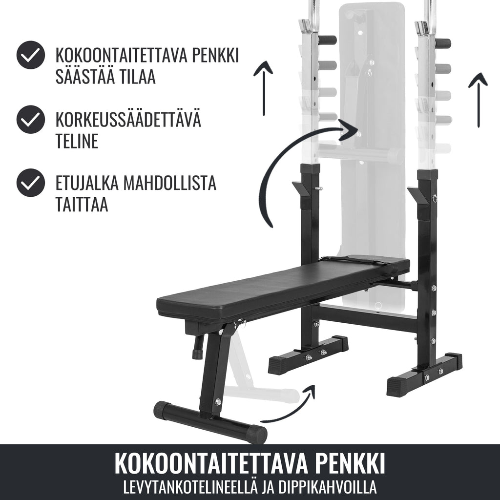 Regulējams svarcelšanas sols un stieņa komplekts 100 kg