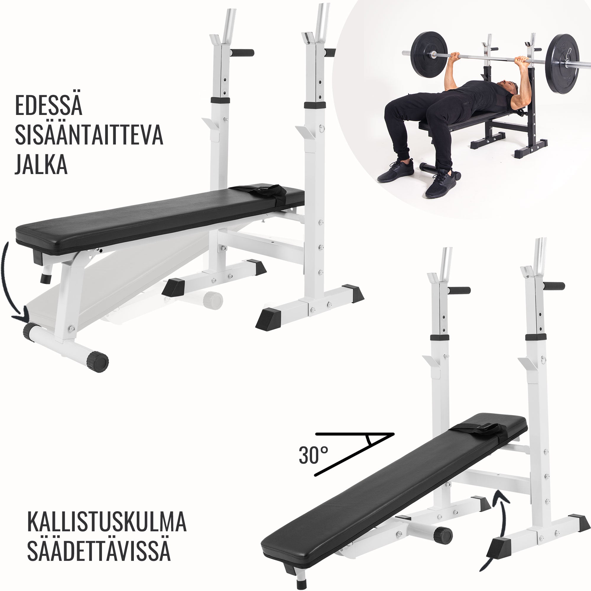 Regulējams spiešanas sols ar dipu rokturiem, balts