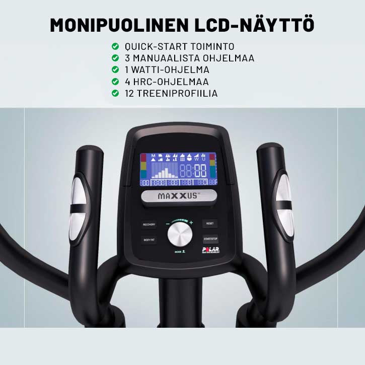 CX 3.0 eliptiskais trenažieris ar 26 kg spararatu