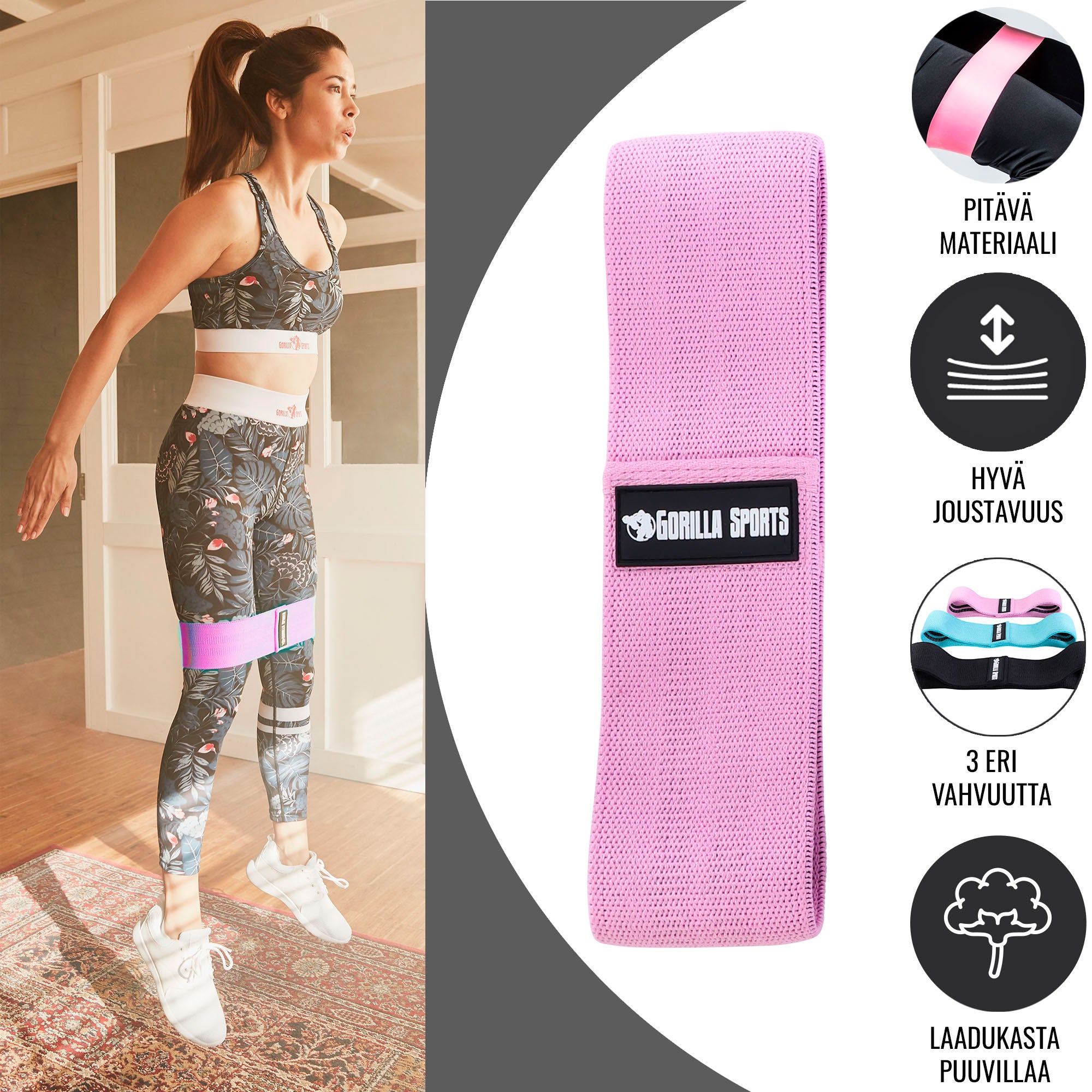 Hip Band pretestības lenta 8,2 cm, dažādas pretestības
