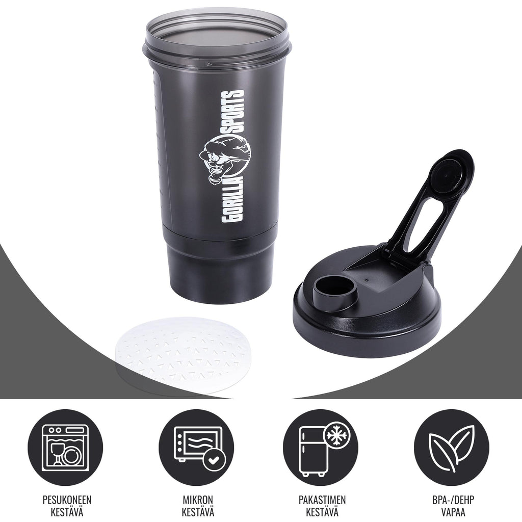 Šeikeris ar pulvera nodalījumu 500 ml
