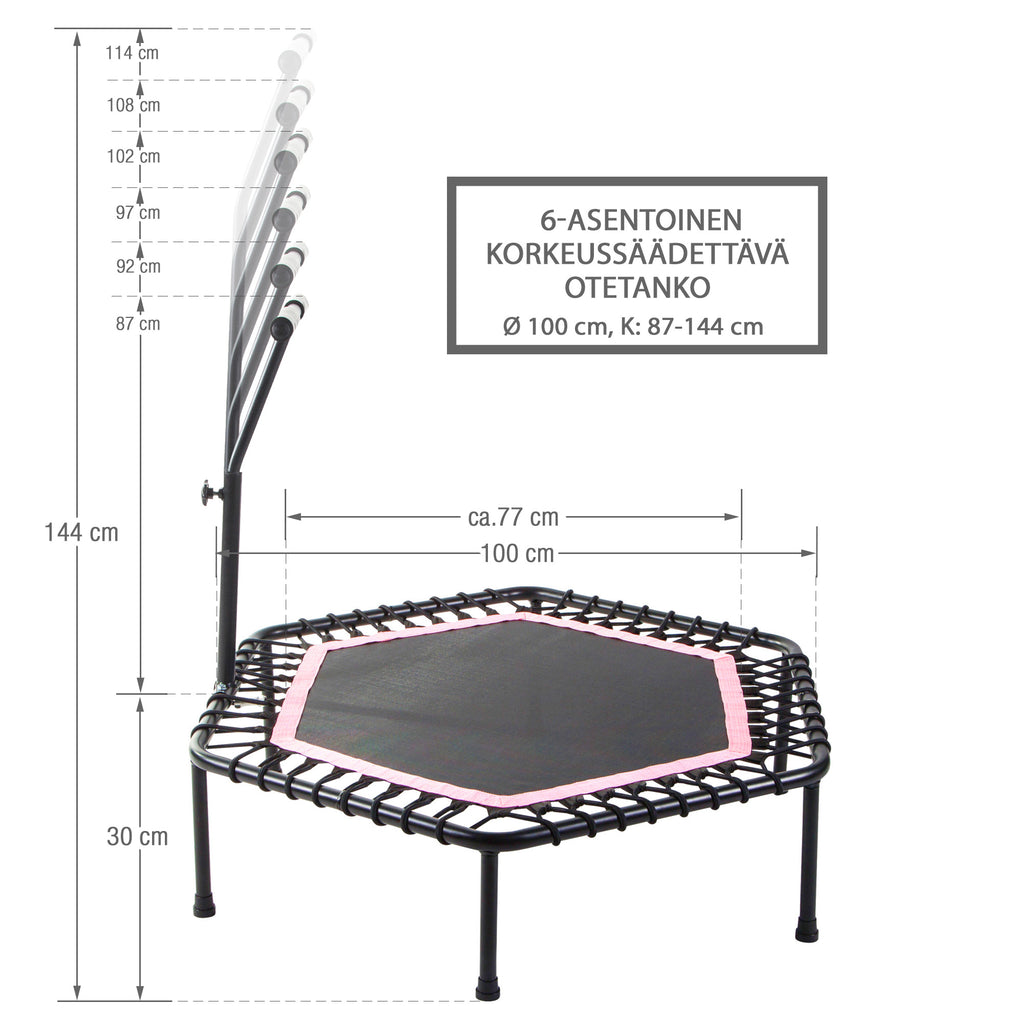 Fitness batuts 100 cm ar rokturi