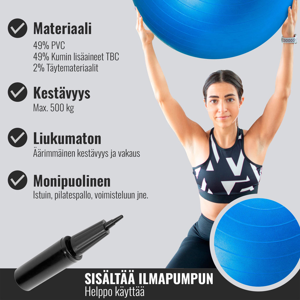 Vingrošanas bumba 55 cm ar pumpi