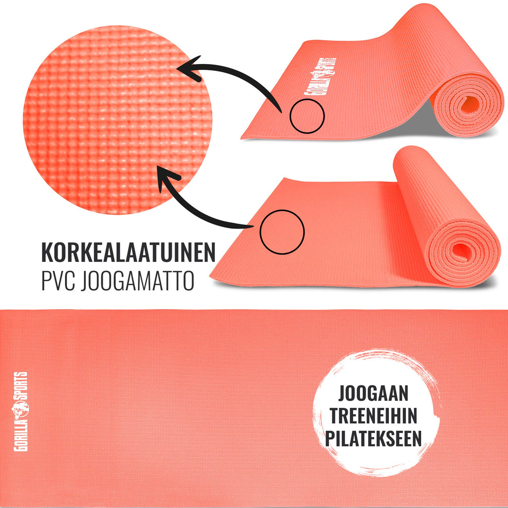 Jogas paklājs 5 mm 180 x 60 cm ar pārnēsāšanas siksnu
