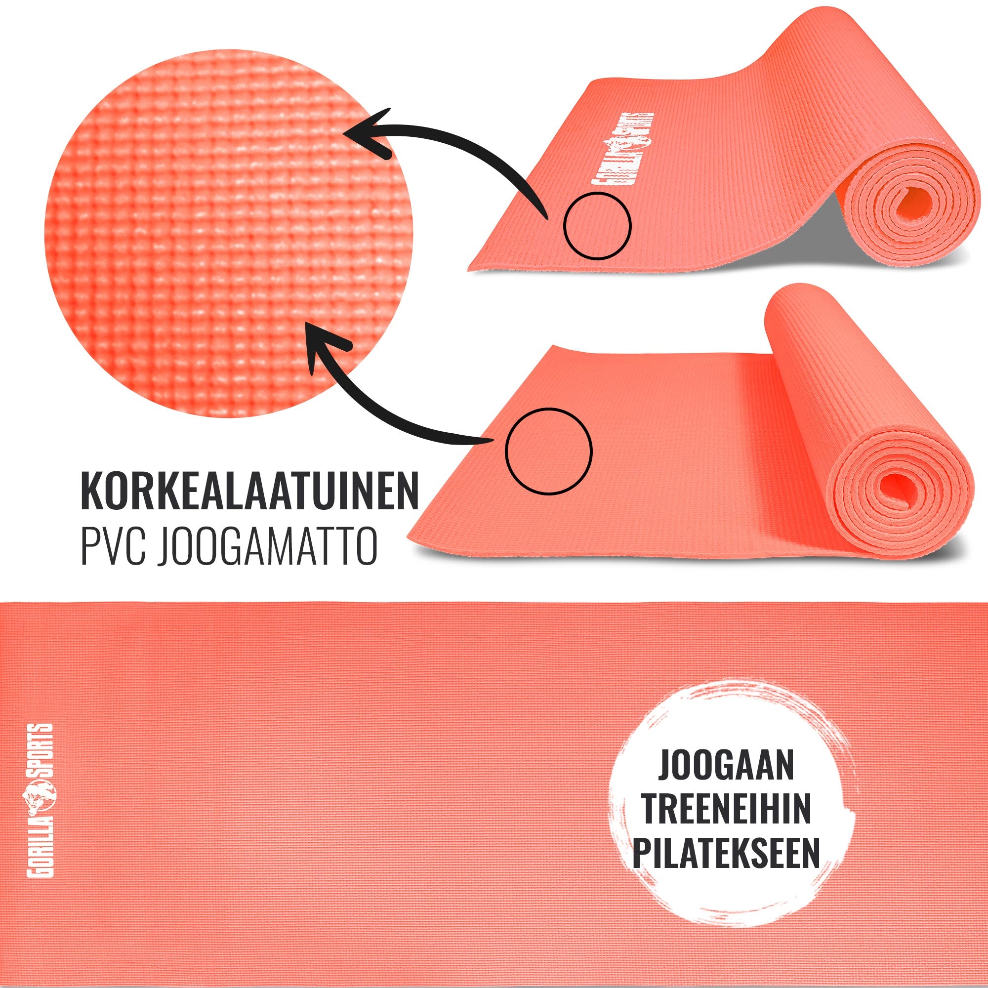 Jogas paklājs 5 mm 180 x 60 cm ar pārnēsāšanas siksnu