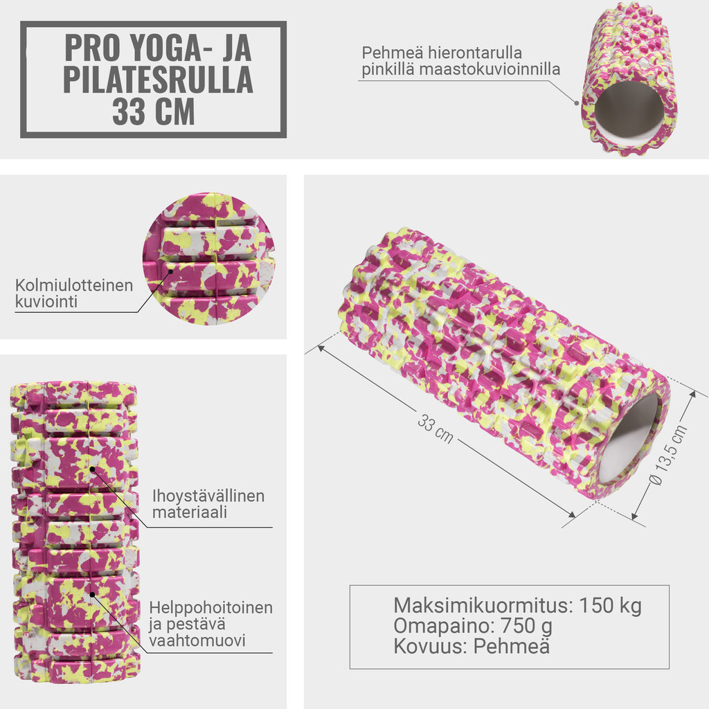 Foam Roller masāžas rullis 33 x 13 cm
