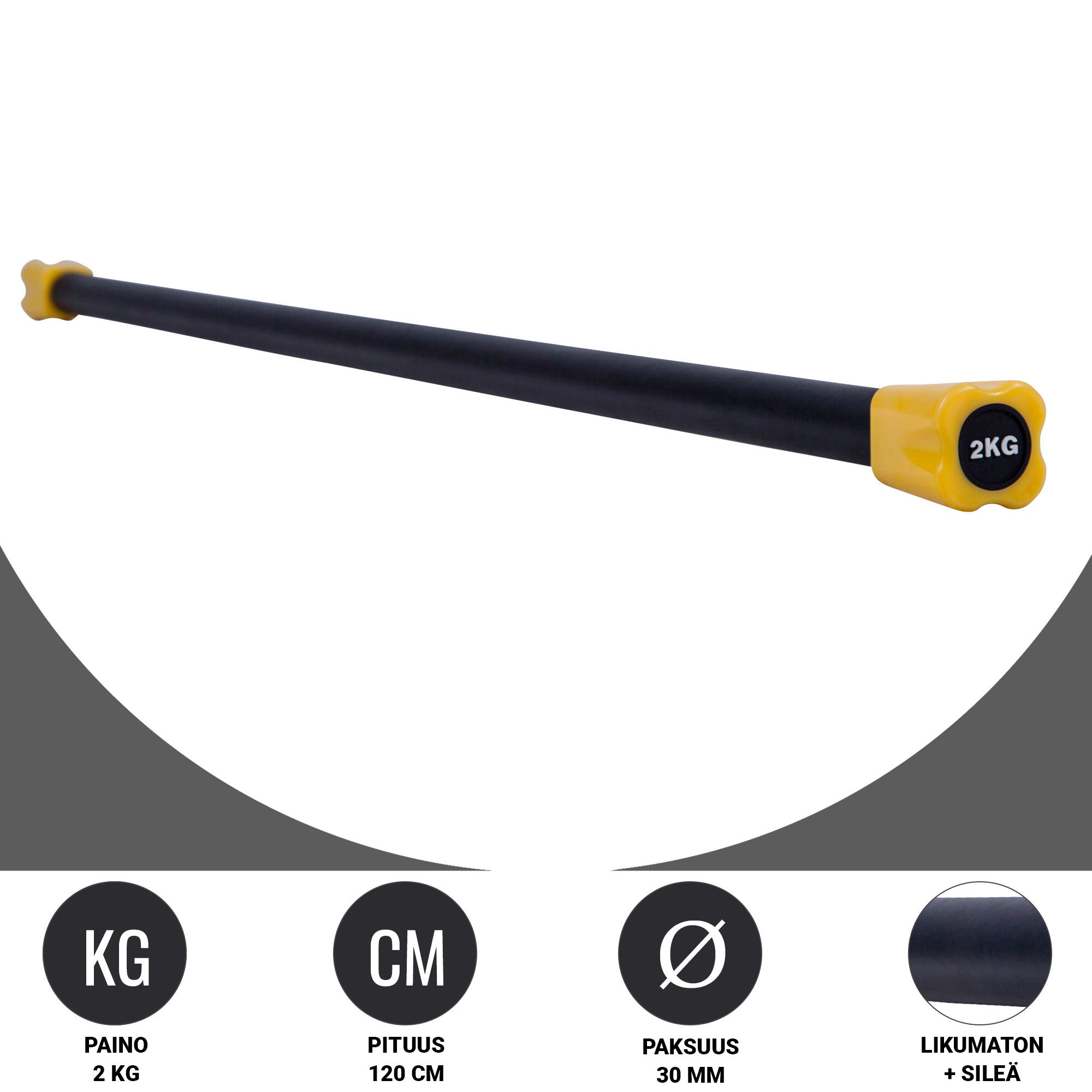 Aerobika Bar 1–10 kg – fiksēta svara grupu treniņu stienis