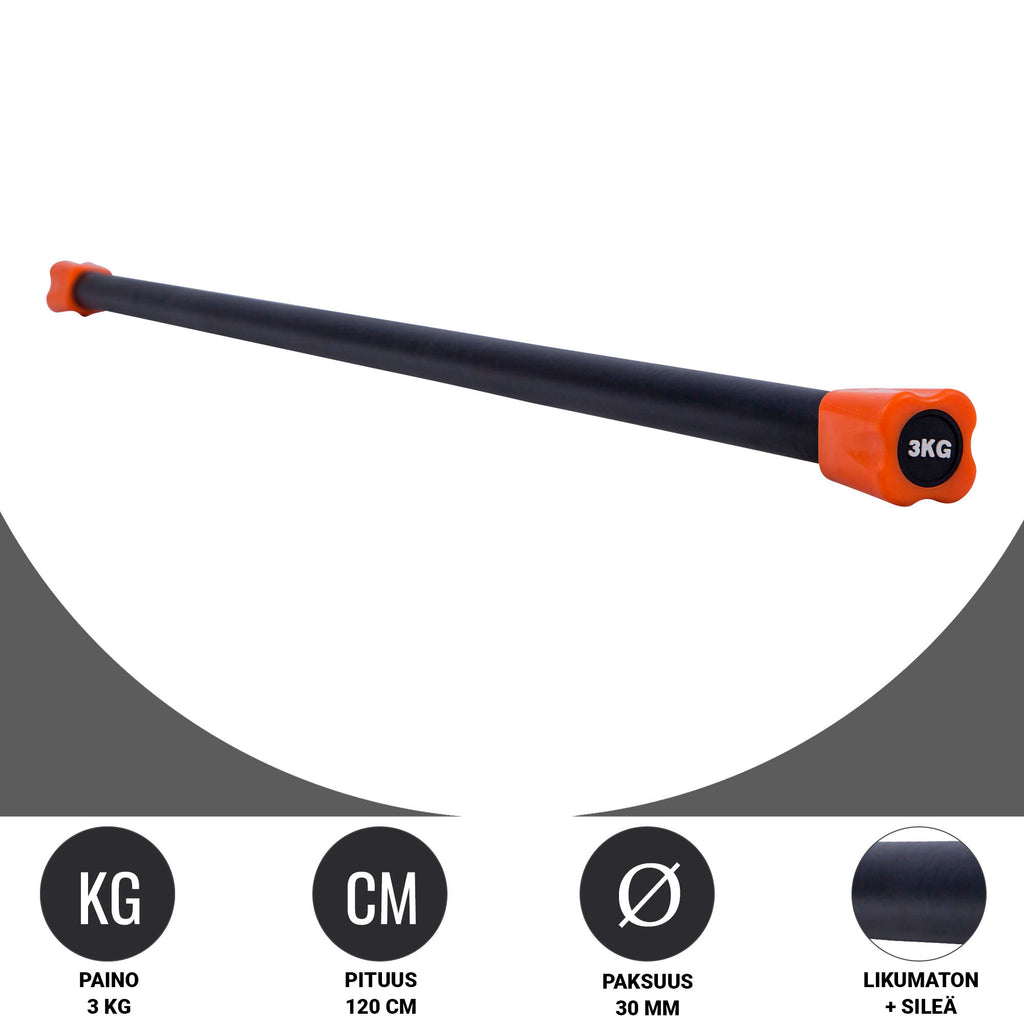 Aerobika Bar 1–10 kg – fiksēta svara grupu treniņu stienis