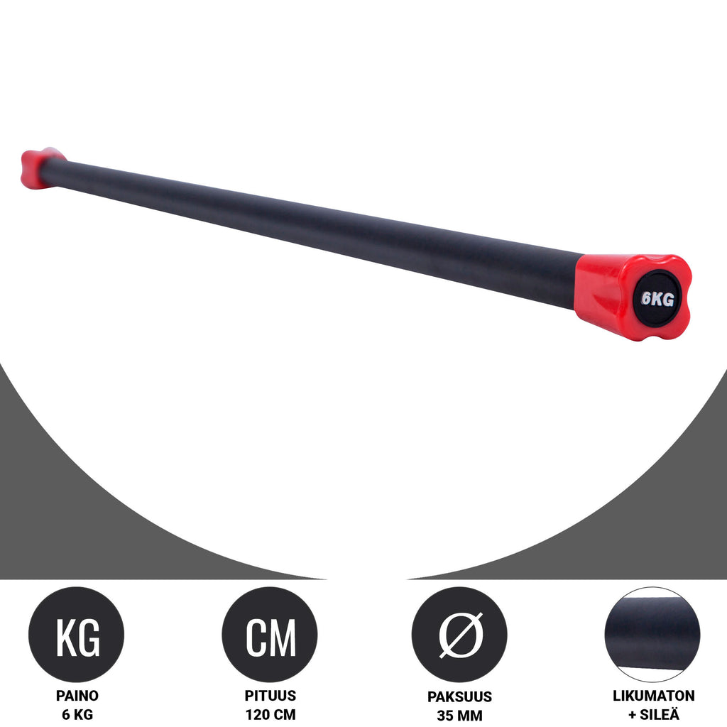 Aerobika Bar 1–10 kg – fiksēta svara grupu treniņu stienis