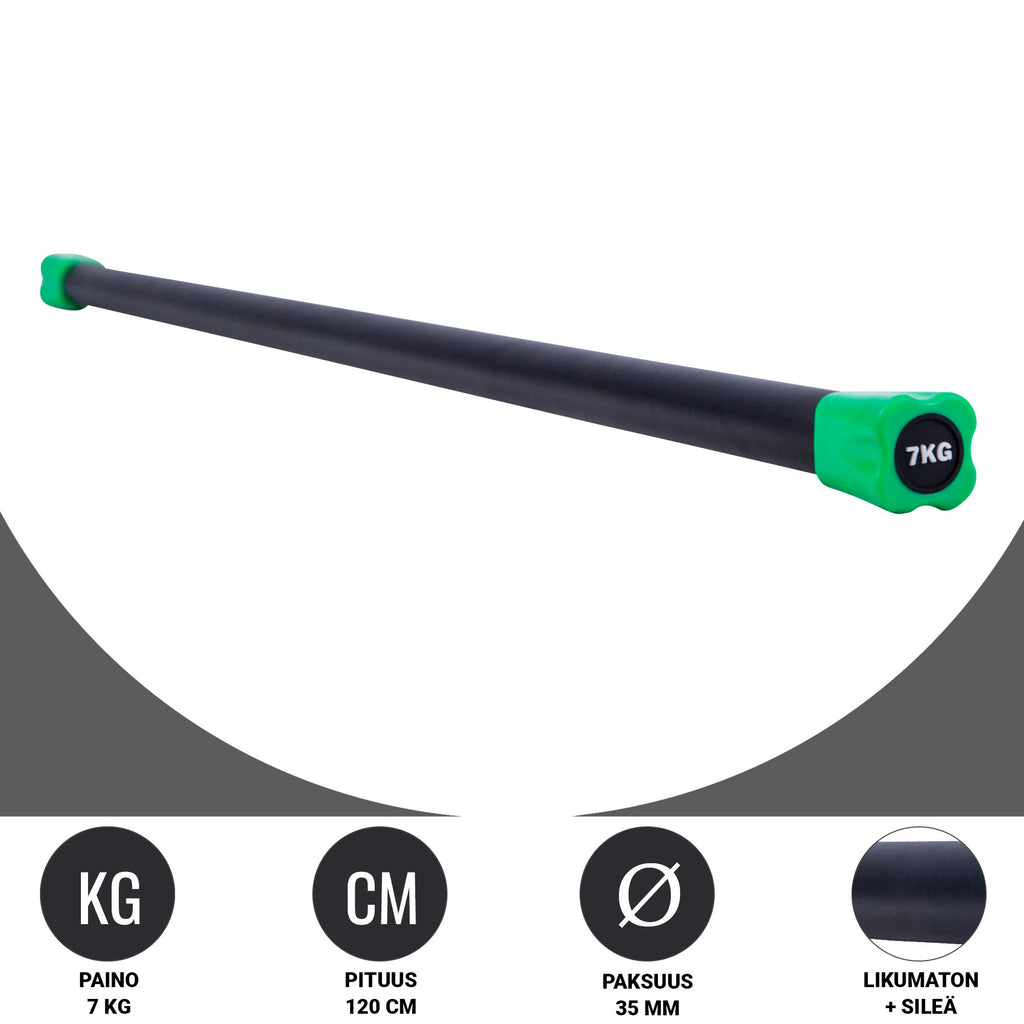 Aerobika Bar 1–10 kg – fiksēta svara grupu treniņu stienis