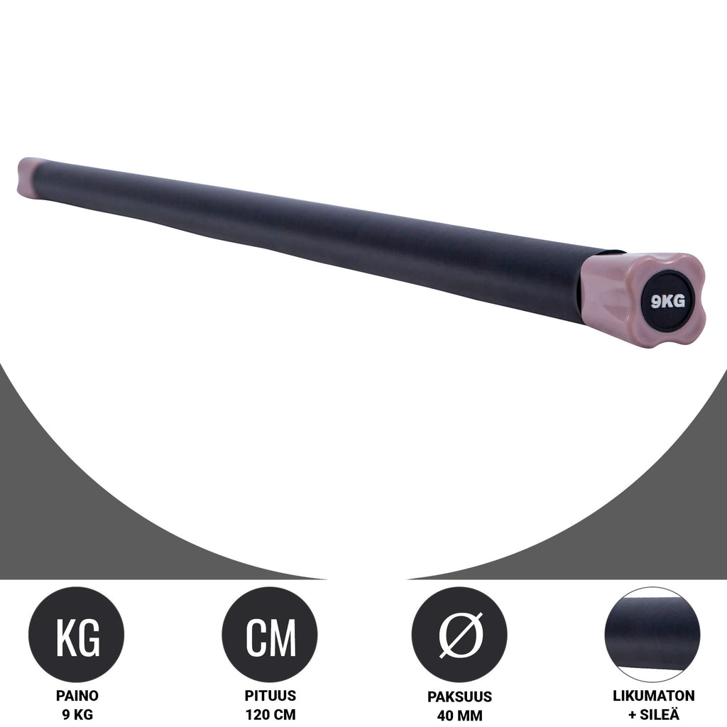 Aerobika Bar 1–10 kg – fiksēta svara grupu treniņu stienis