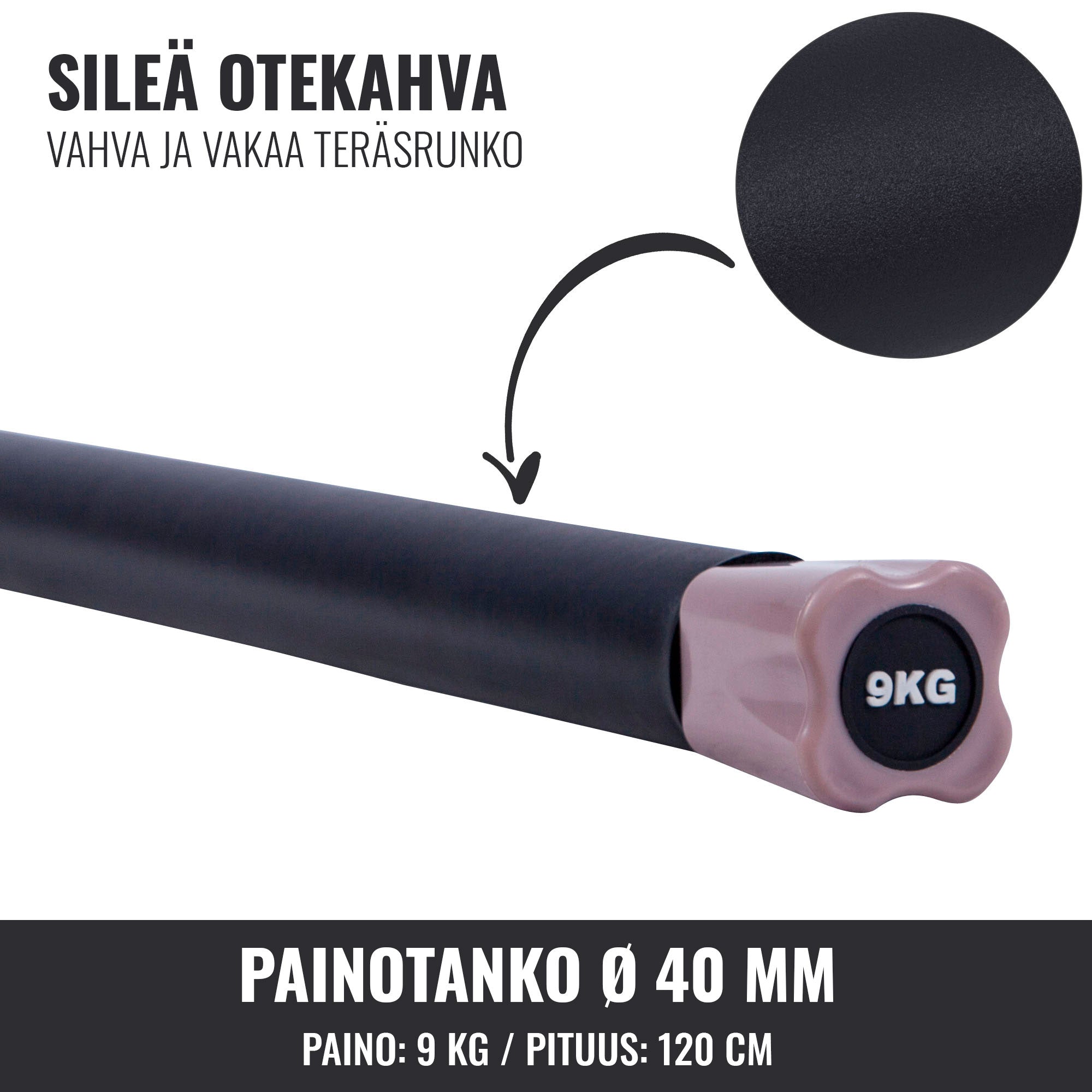 Aerobika Bar 1–10 kg – fiksēta svara grupu treniņu stienis