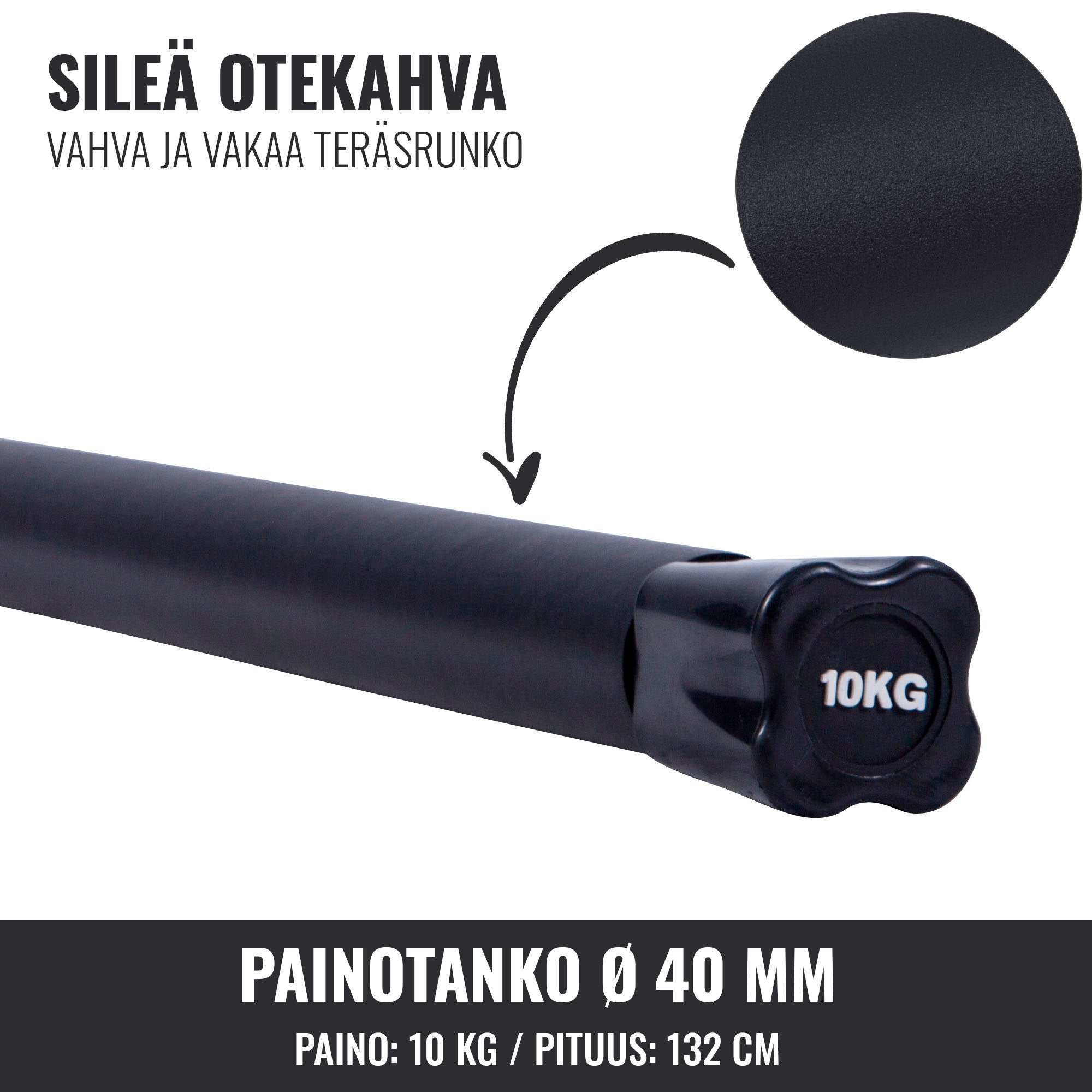 Aerobika Bar 1–10 kg – fiksēta svara grupu treniņu stienis