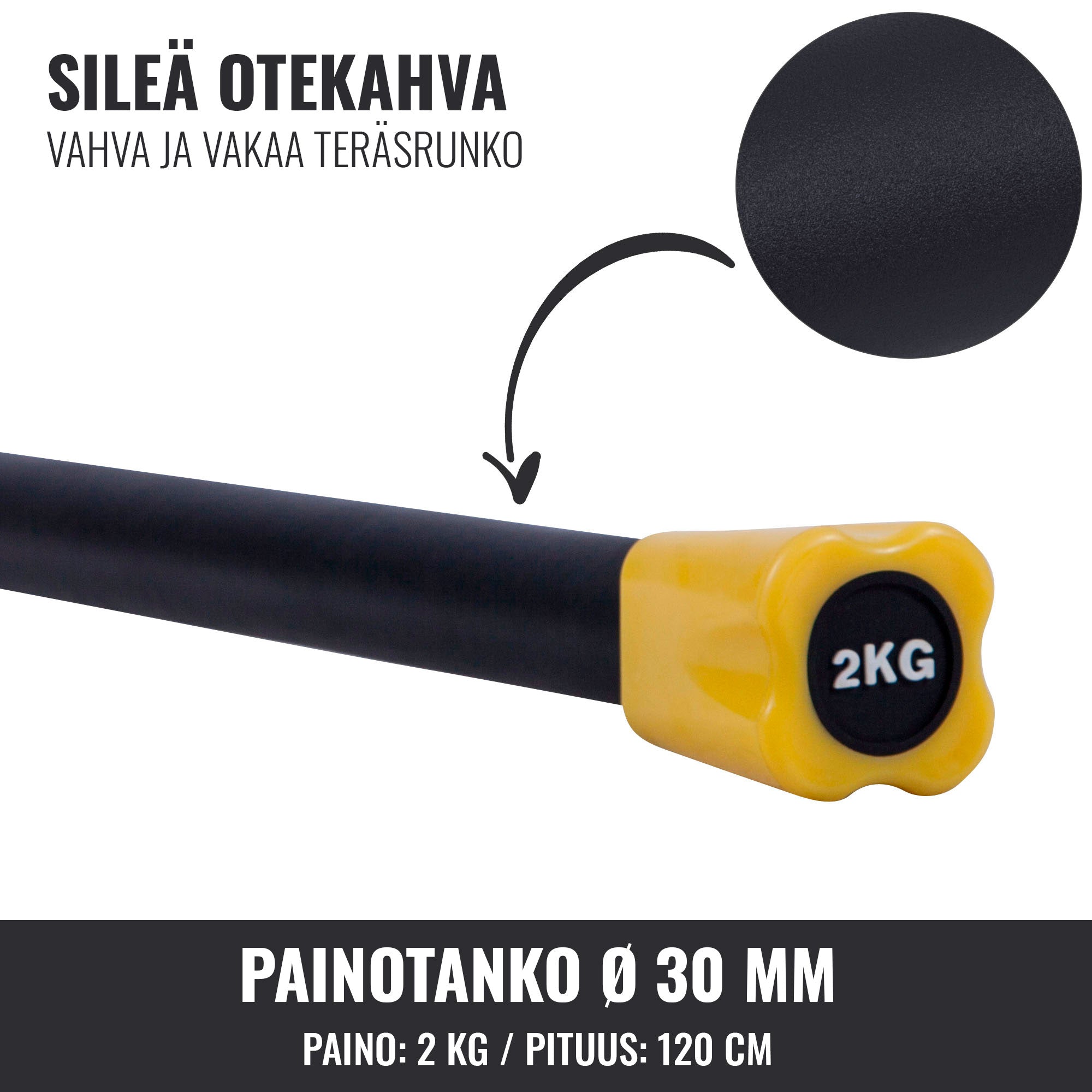 Aerobika Bar 1–10 kg – fiksēta svara grupu treniņu stienis