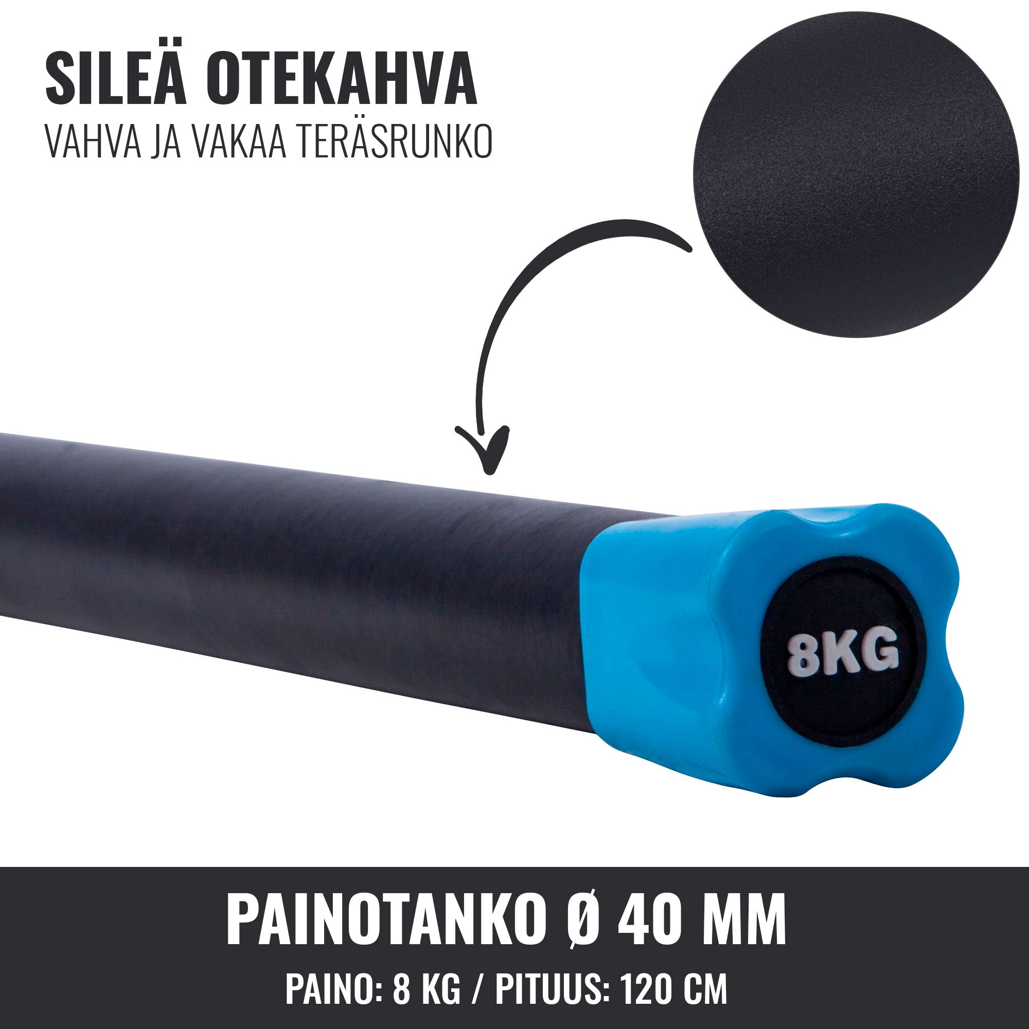 Aerobika Bar 1–10 kg – fiksēta svara grupu treniņu stienis