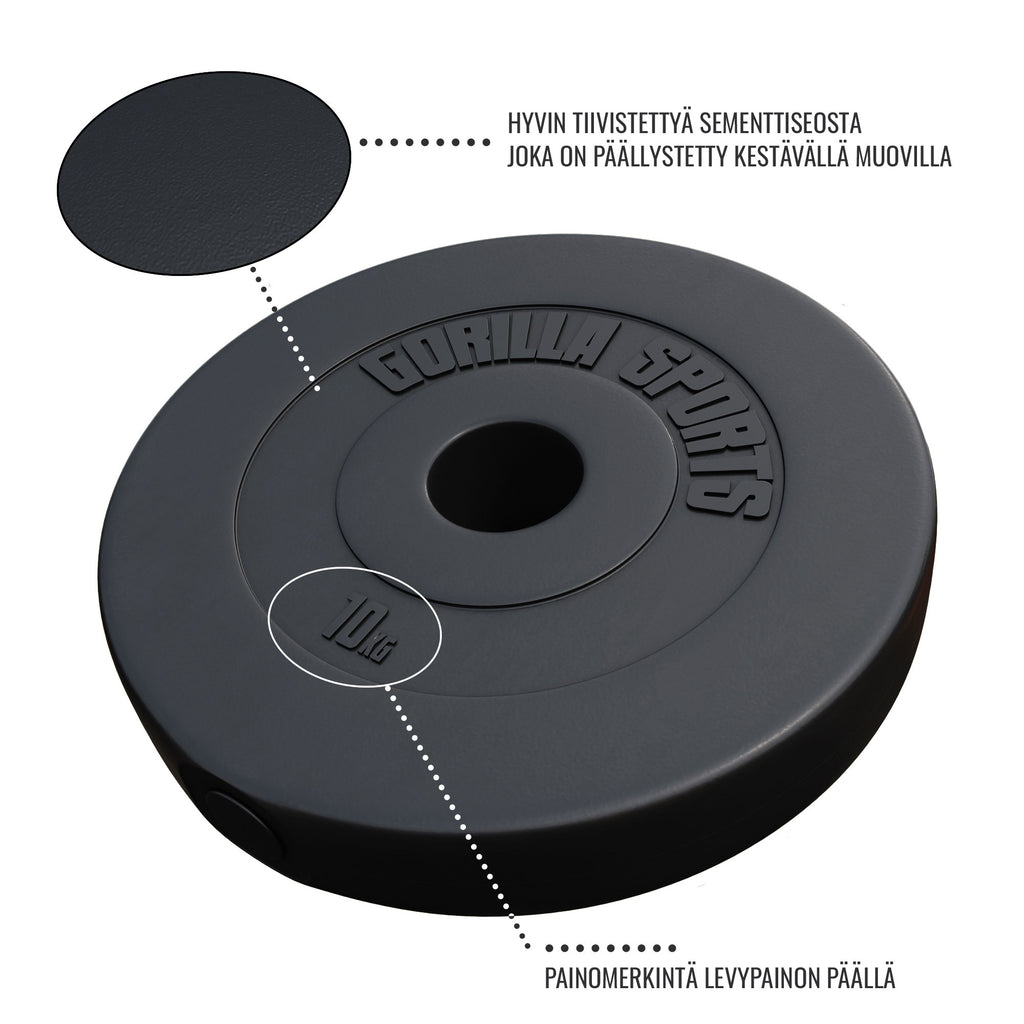 Ar vinilu pārklāts svaru disks 10 kg 50 mm