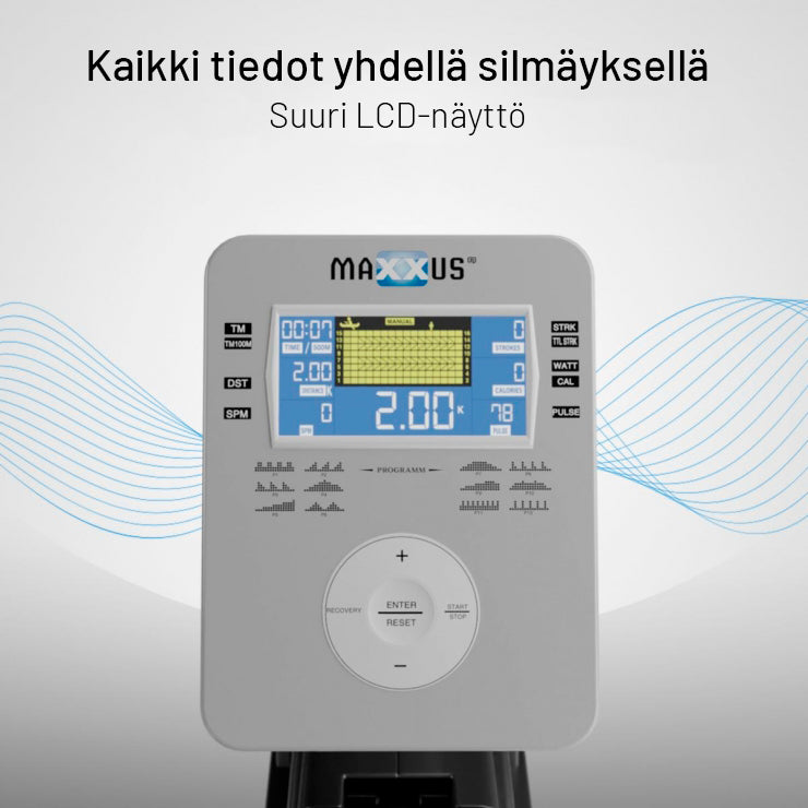 8.1 salokāms airēšanas trenažieris ar gaisa un magnētisko pretestību