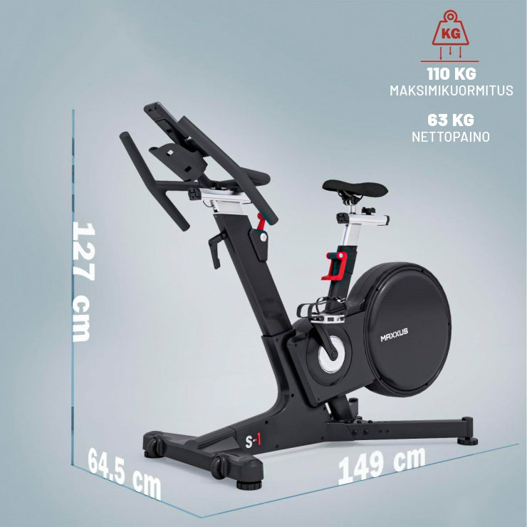 Velotrenažieris S1 ar LCD displeju un 18 kg spararatu