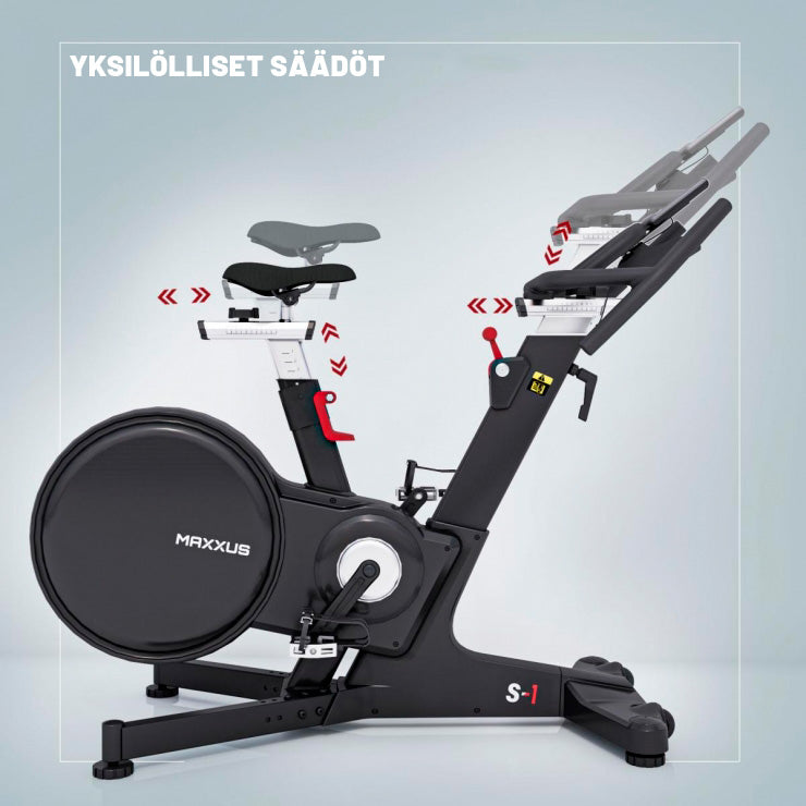 Velotrenažieris S1 ar LCD displeju un 18 kg spararatu
