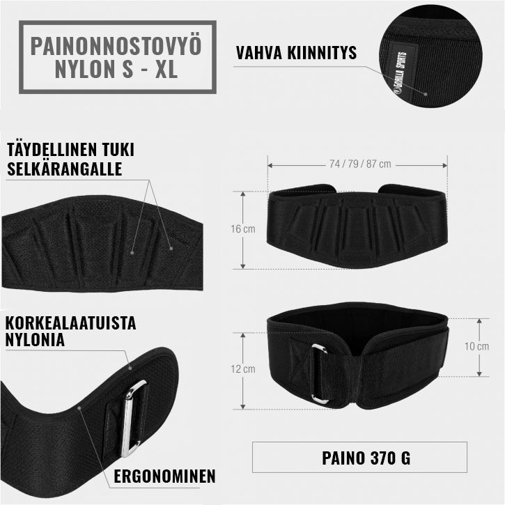 Svarcelšanas josta L 93–107 cm