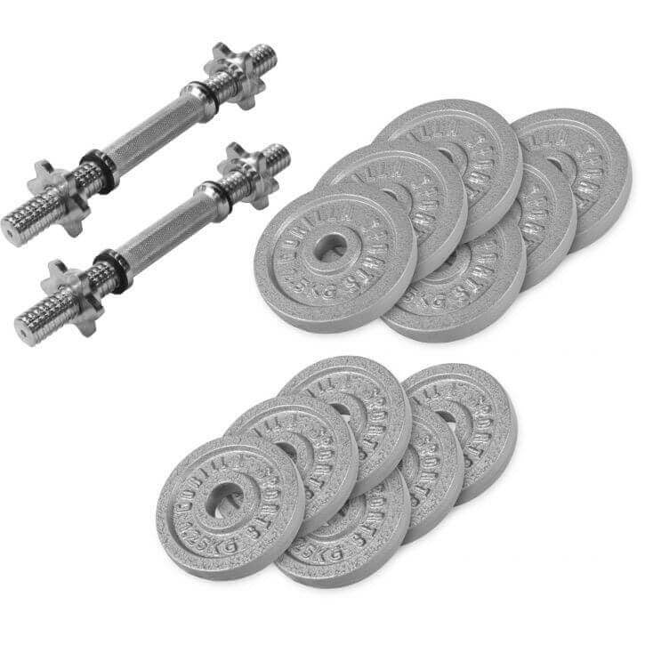 Čuguna hanteles komplekts 27,5 kg 30/31 mm