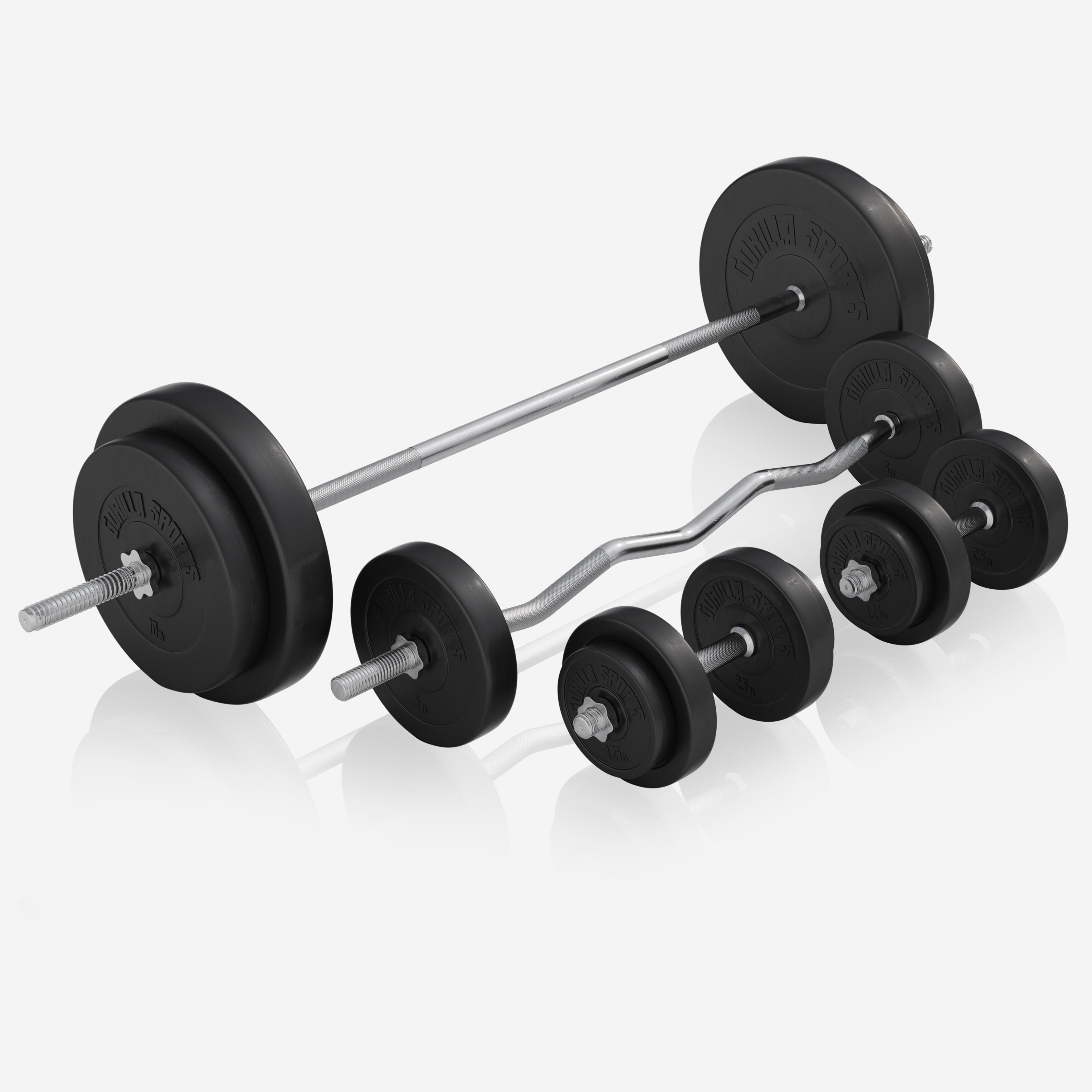 Regulējams svarcelšanas sols + 100 kg stieņa komplekts, Black Edition