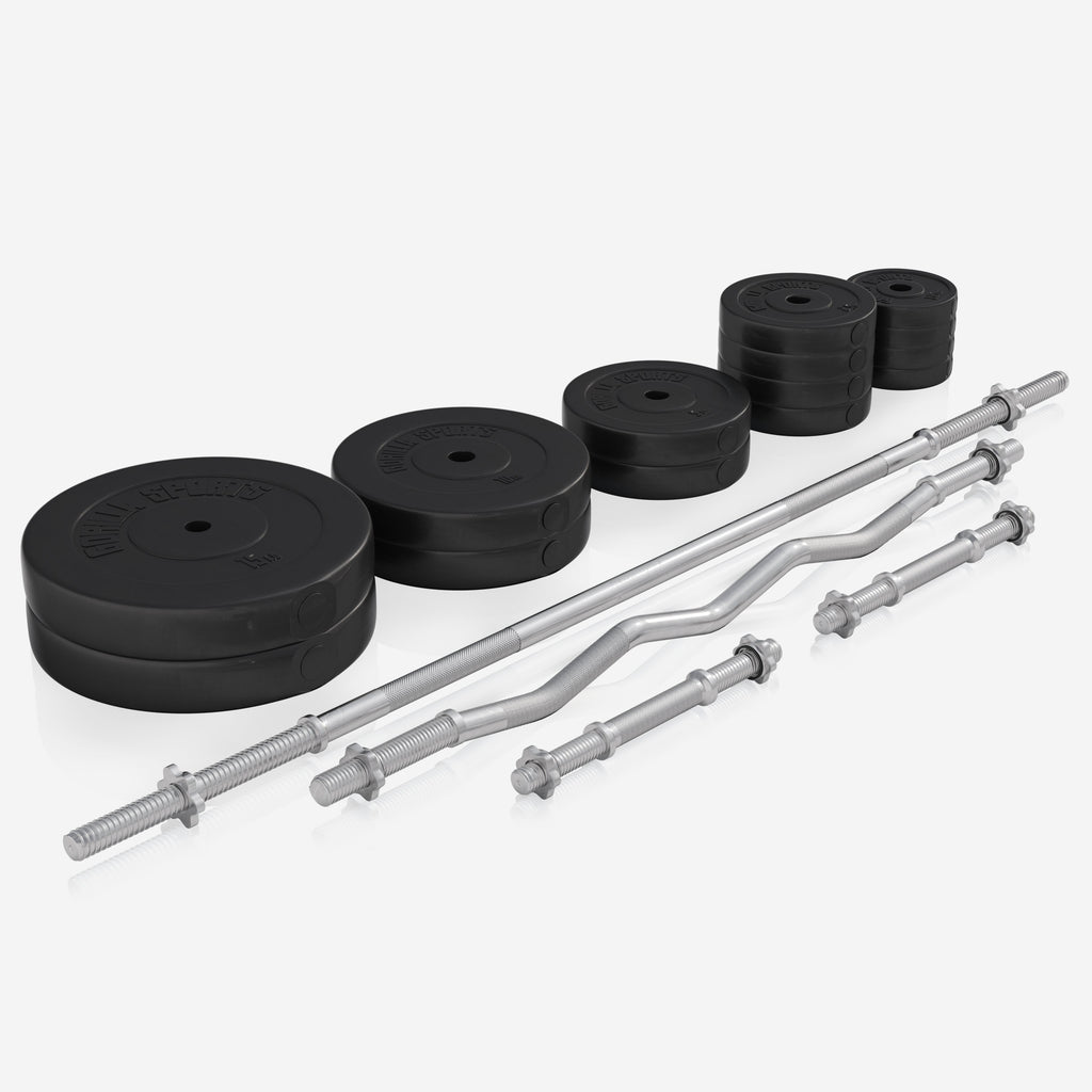 Regulējams svarcelšanas sols + 100 kg stieņa komplekts, Black Edition