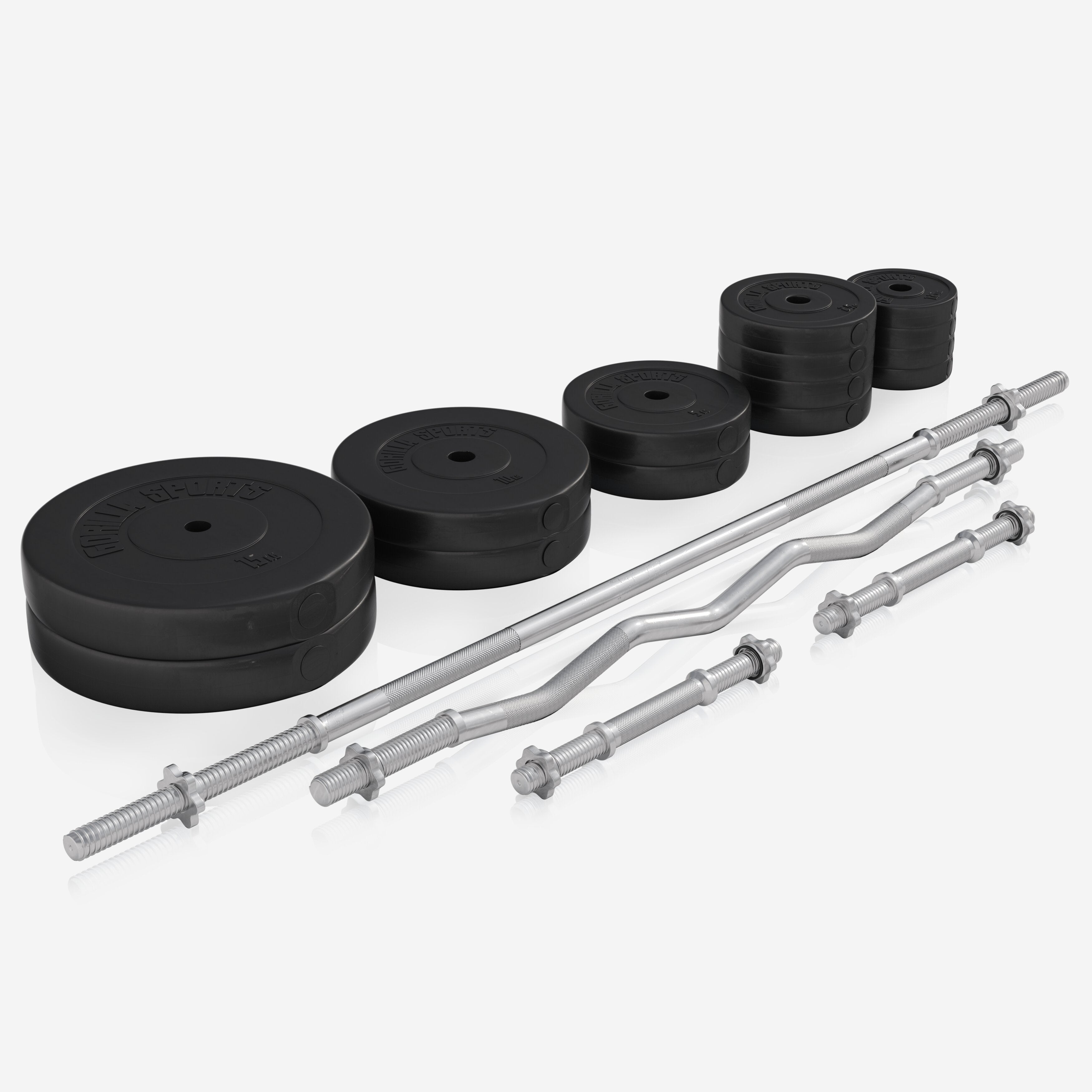 Regulējams svarcelšanas sols + 100 kg stieņa komplekts, Black Edition