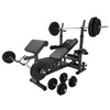 Regulējams svarcelšanas sols + 100 kg stieņa komplekts, Black Edition