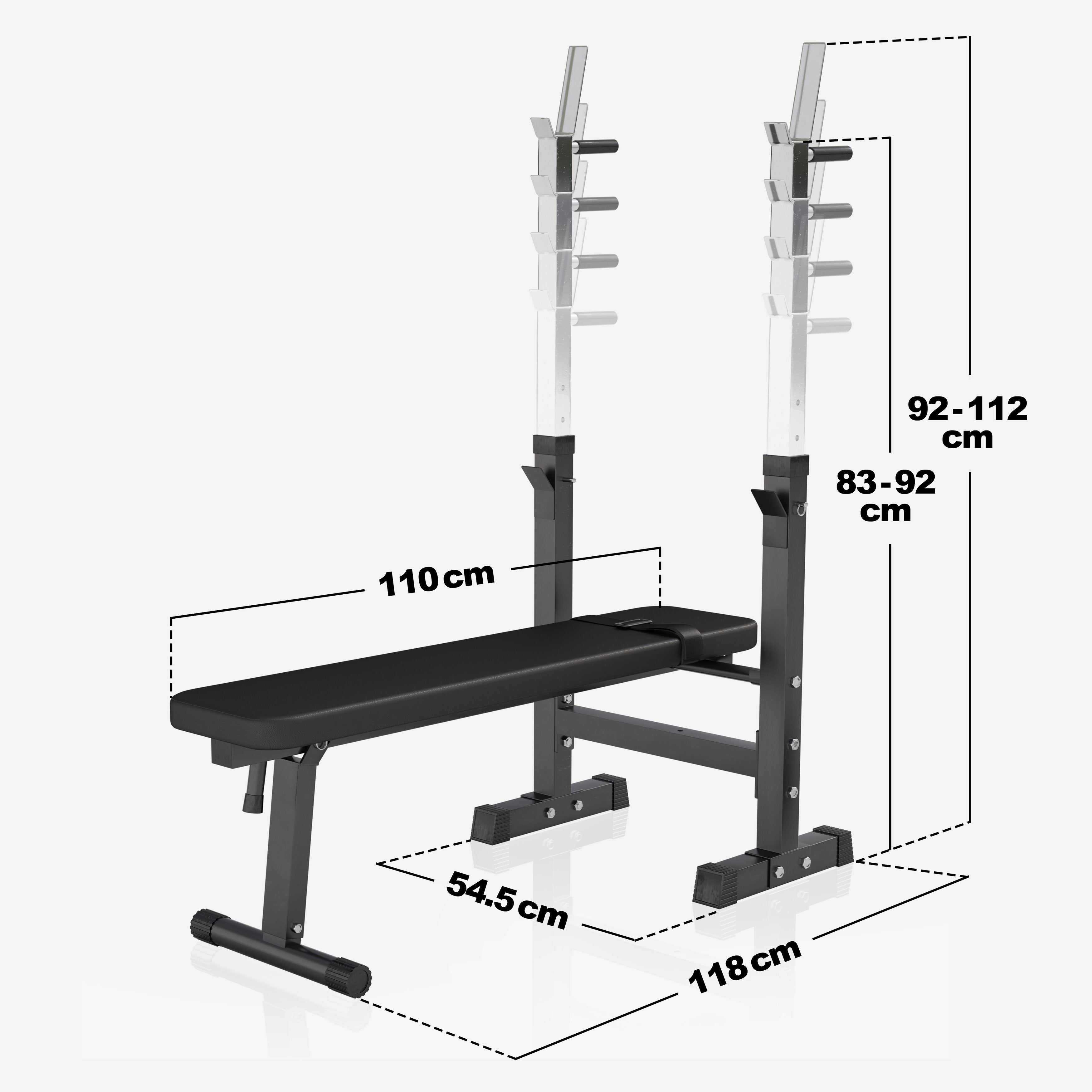 Regulējams svarcelšanas sols + 70 kg stieņa komplekts