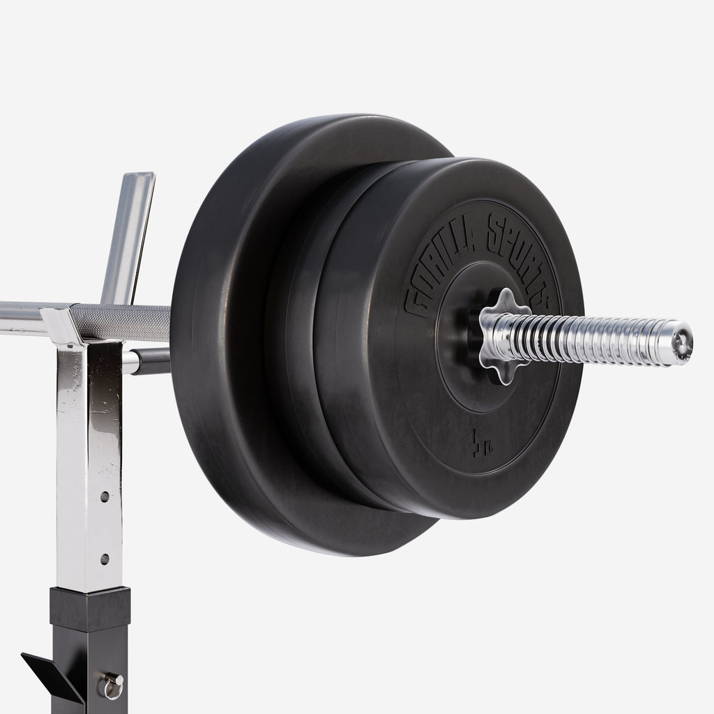 Regulējams svarcelšanas sols + 70 kg stieņa komplekts