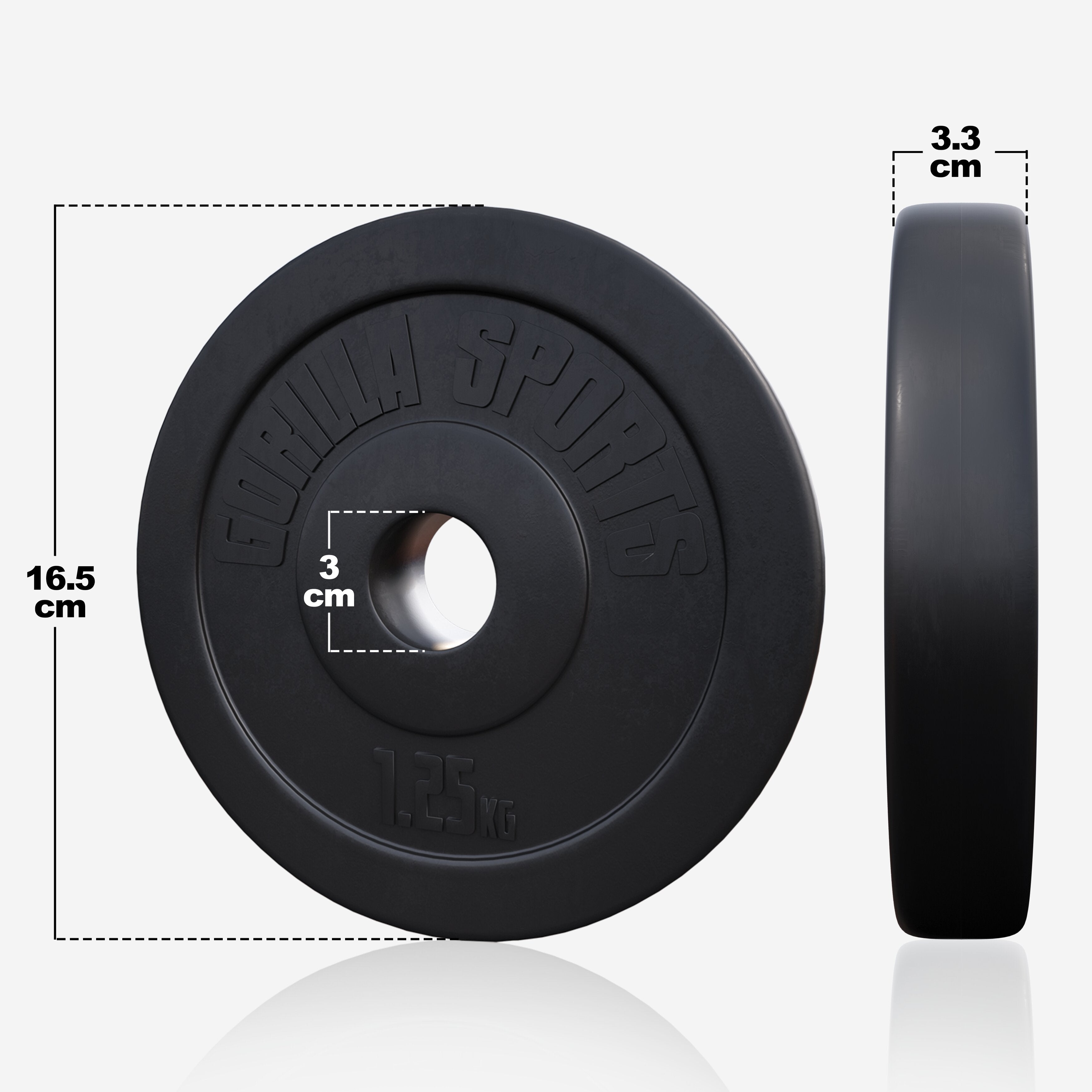 Ar vinilu pārklāts svaru disks 1,25 kg 30 mm