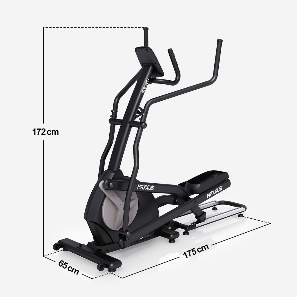 MAXXUS CX 4.3f, salokāms eliptiskais trenažieris, 51 cm soļa garums un Bluetooth