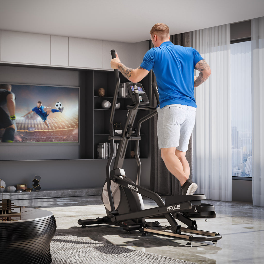 MAXXUS CX 4.3f, salokāms eliptiskais trenažieris, 51 cm soļa garums un Bluetooth