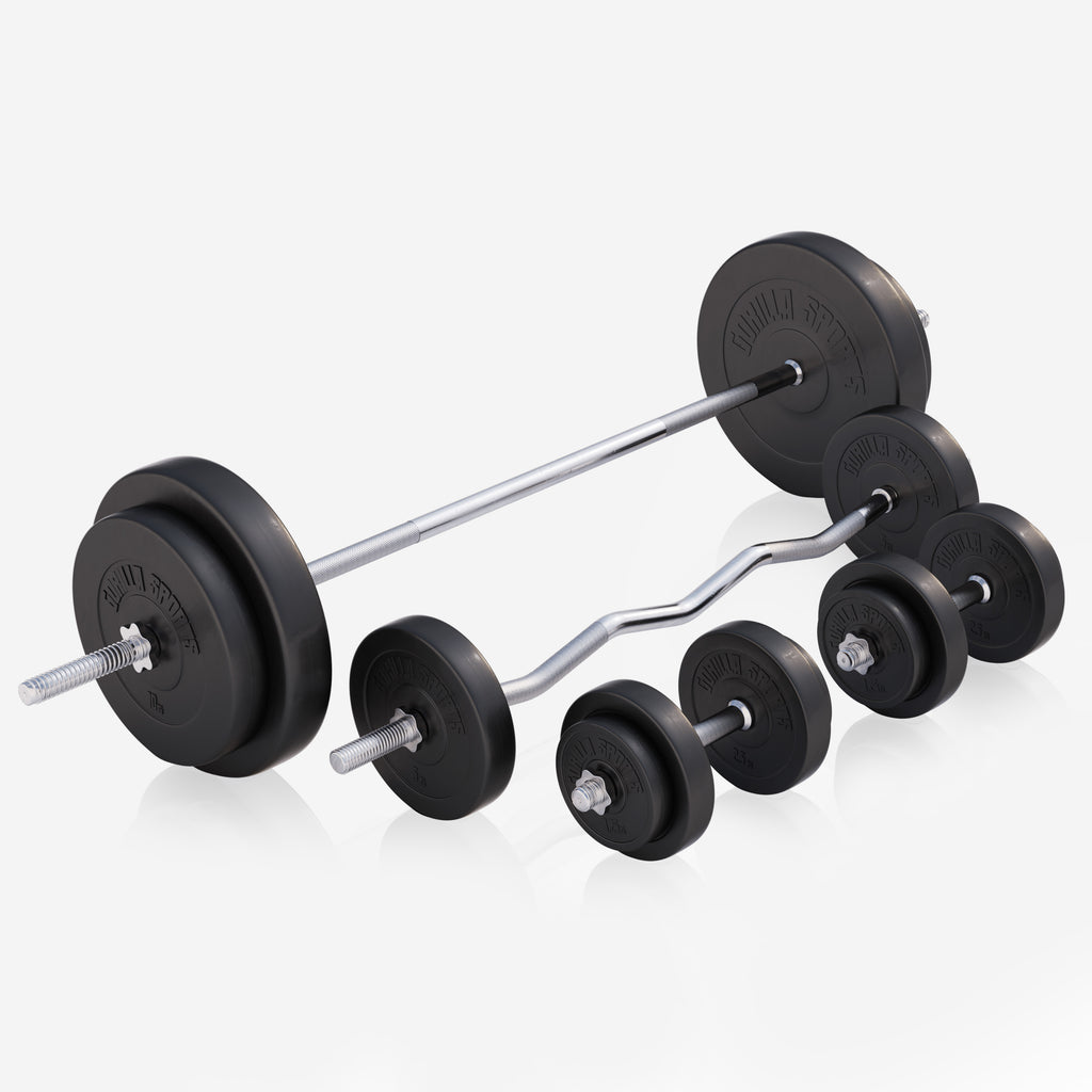 Regulējams svarcelšanas sols un stieņa komplekts 100 kg