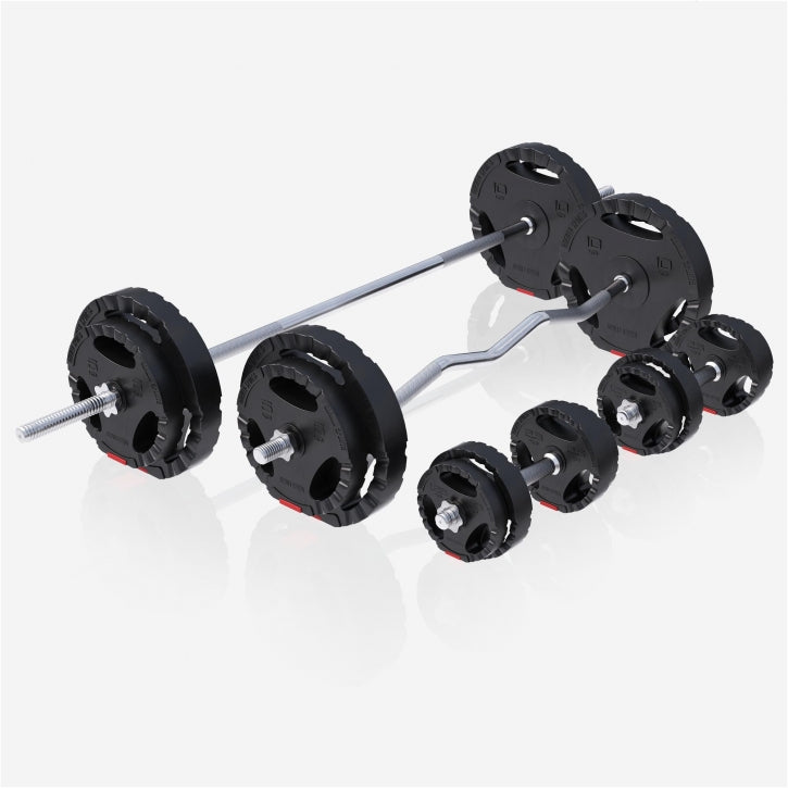 Regulējams svarcelšanas sols + 100 kg svaru stieņa komplekts