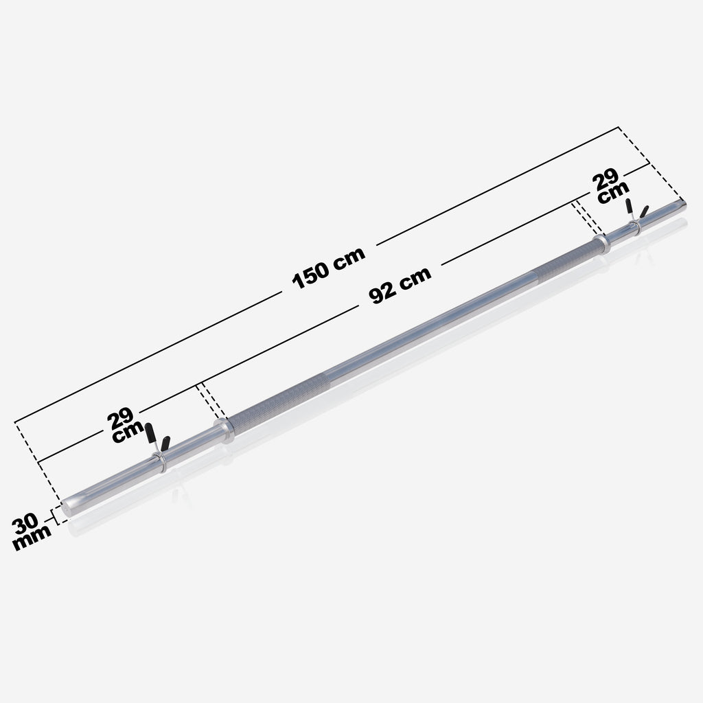 Taisns stienis 150 cm ar atsperu fiksatoriem