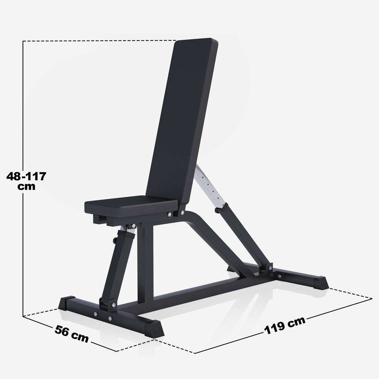 Regulējams slīpais sols max 200 kg, Black Edition