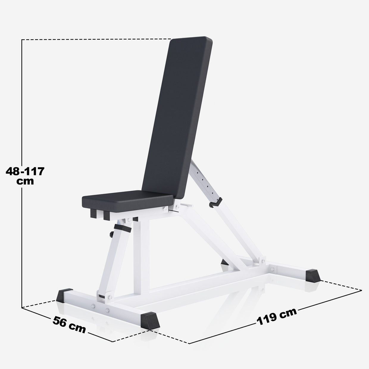 Regulējams slīpais sols max 200 kg, balts