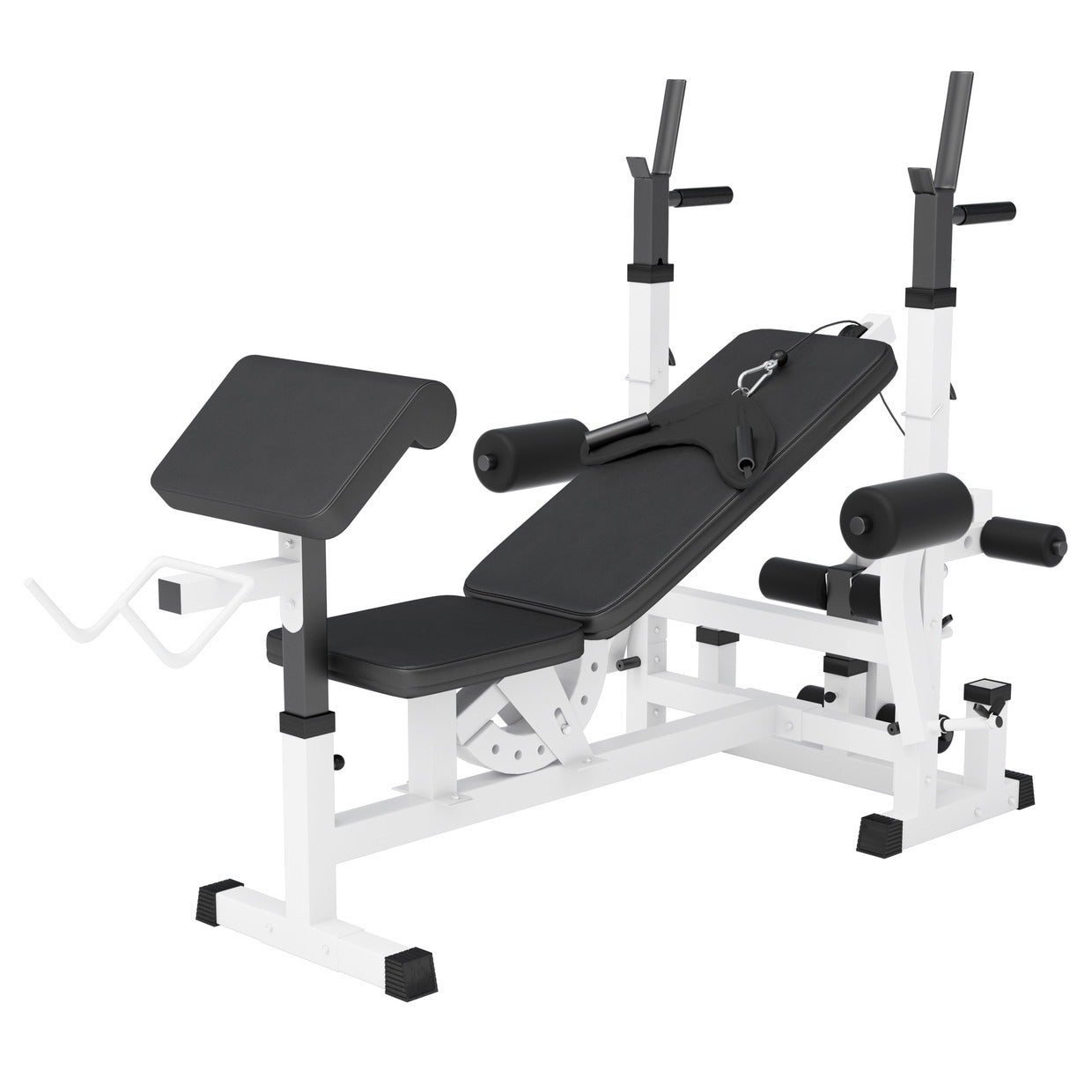 Regulējams daudzfunkcionāls sols max 280 kg, balts