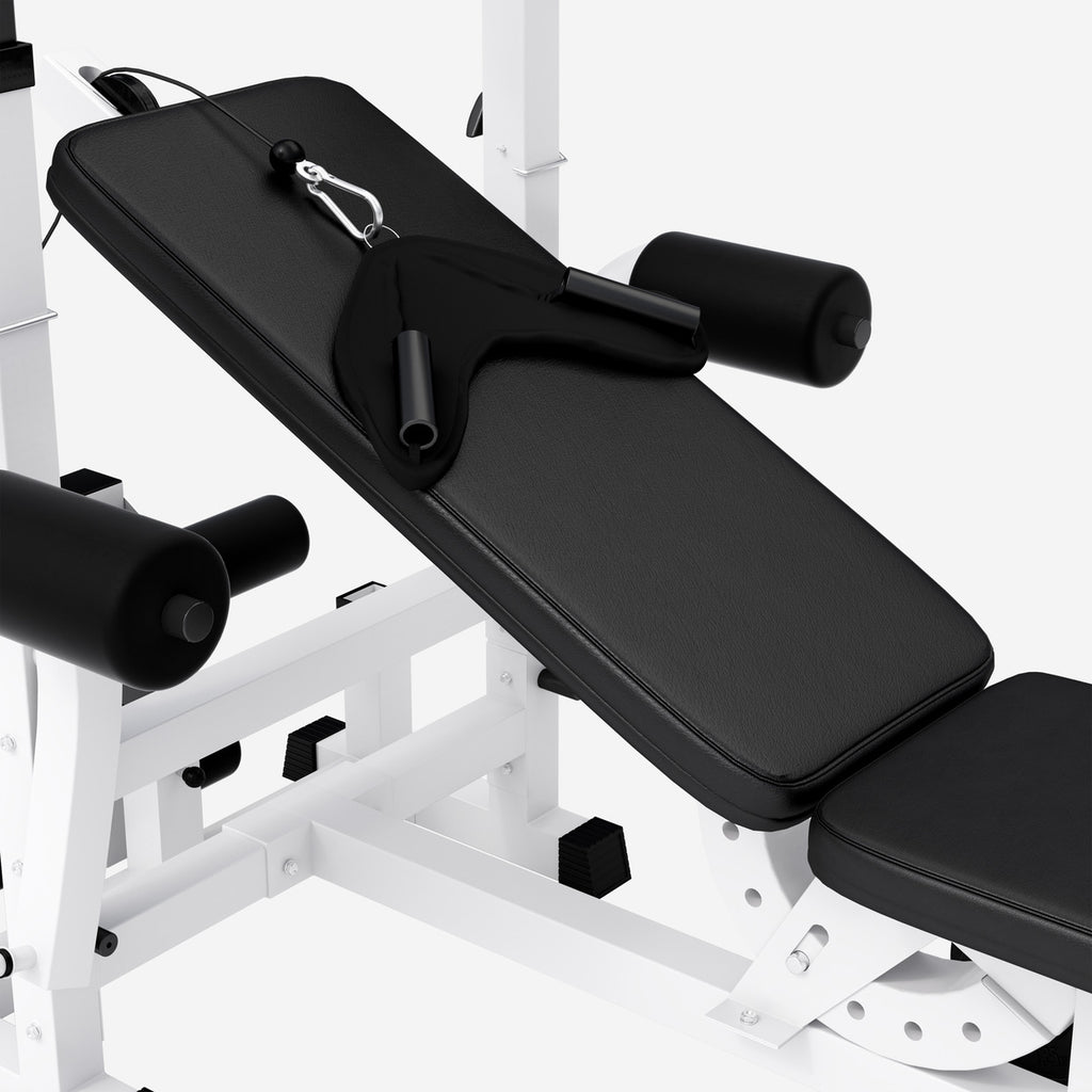 Regulējams daudzfunkcionāls sols max 280 kg, balts