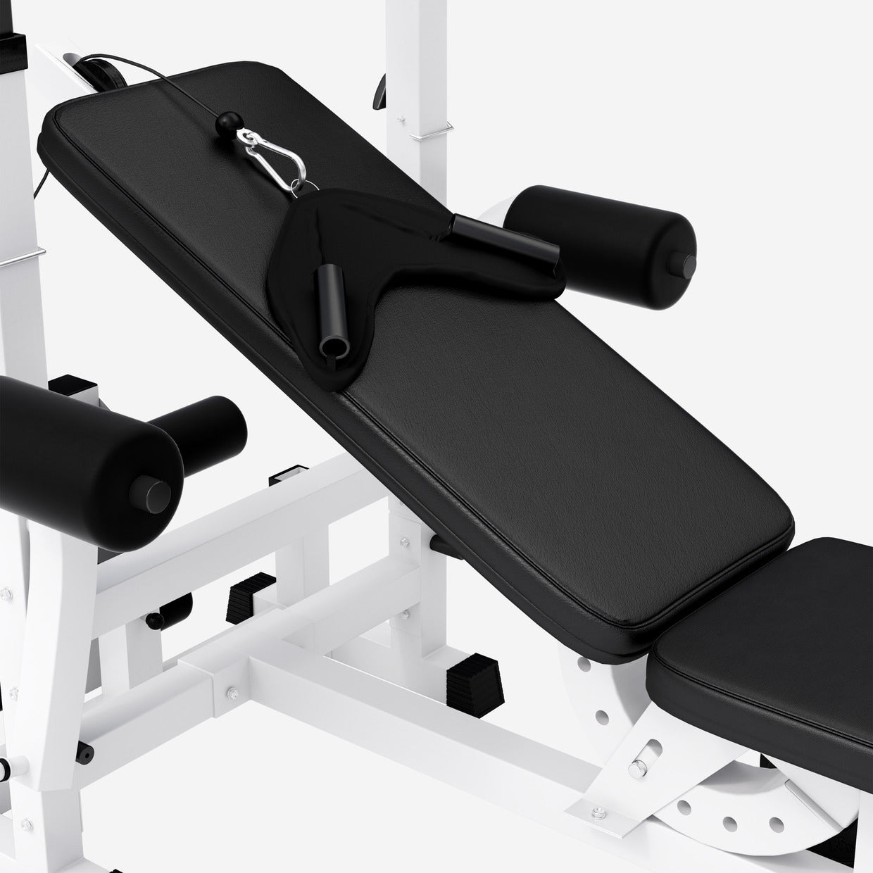 Regulējams daudzfunkcionāls sols max 280 kg, balts