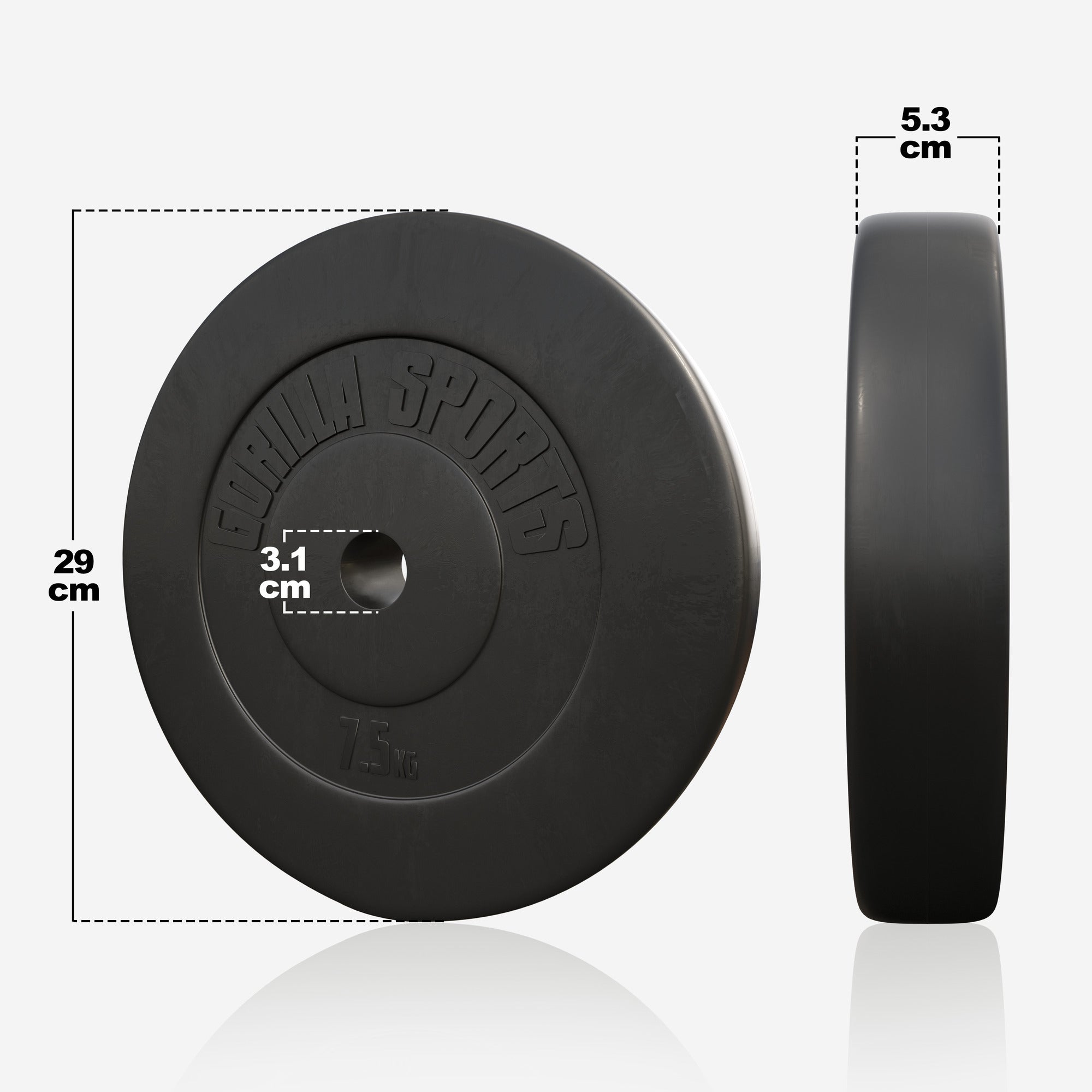 Vinila svaru diski 4 x 7,5 kg, 30 mm