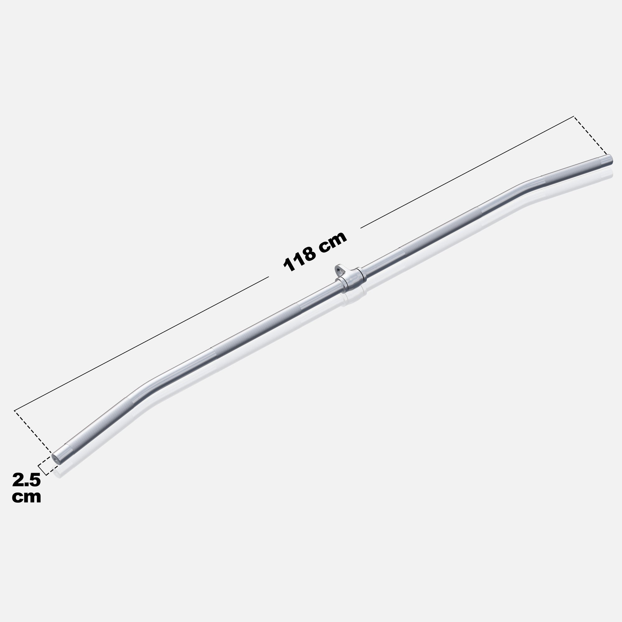 Rotējošs augšējās troses stienis 118 cm