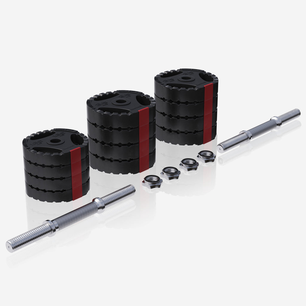 Vinila Tri Grip hanteļu komplekts 30 kg, 30mm
