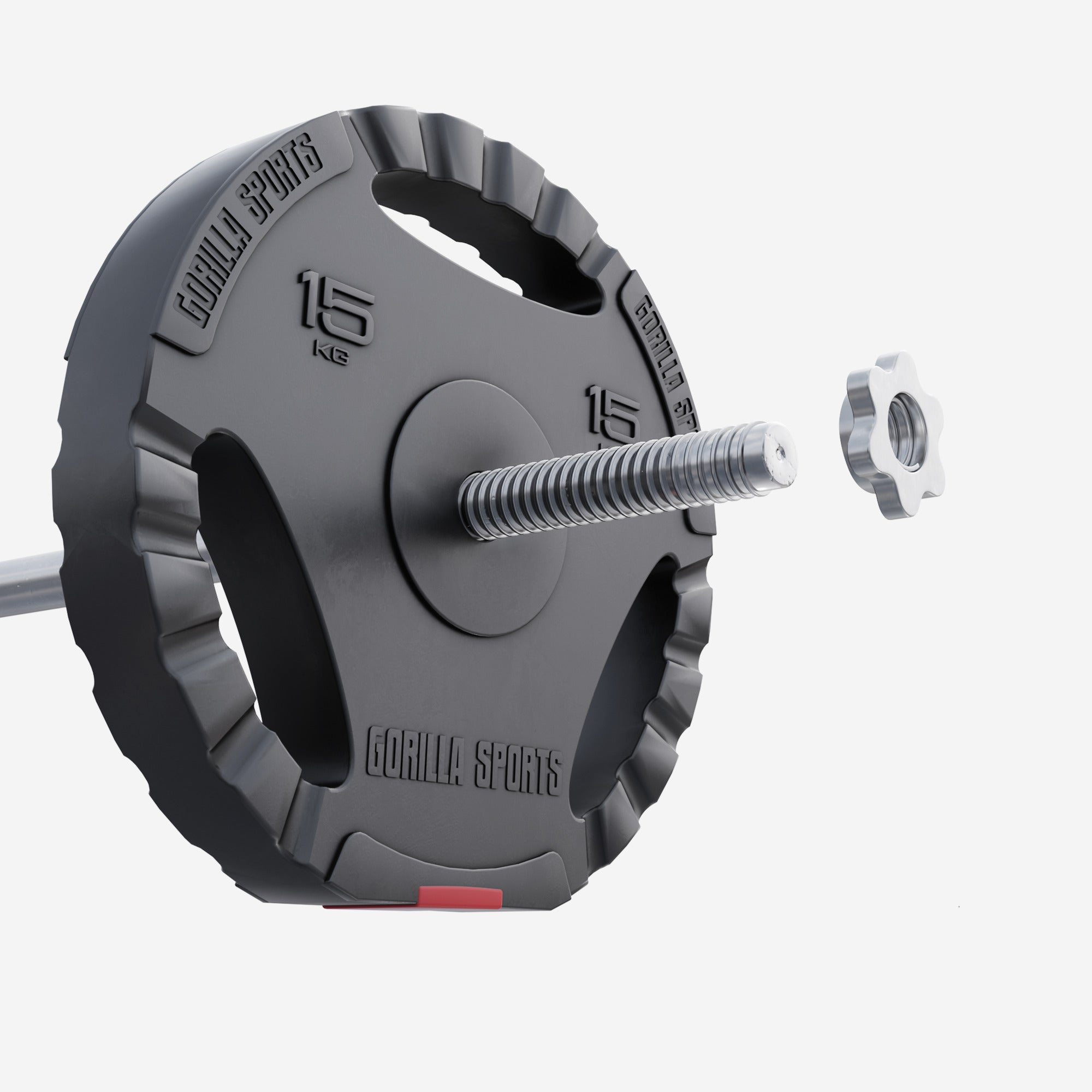 Vinila svaru diski 2 x 15 kg ar satvēriena rokturiem, 30 mm