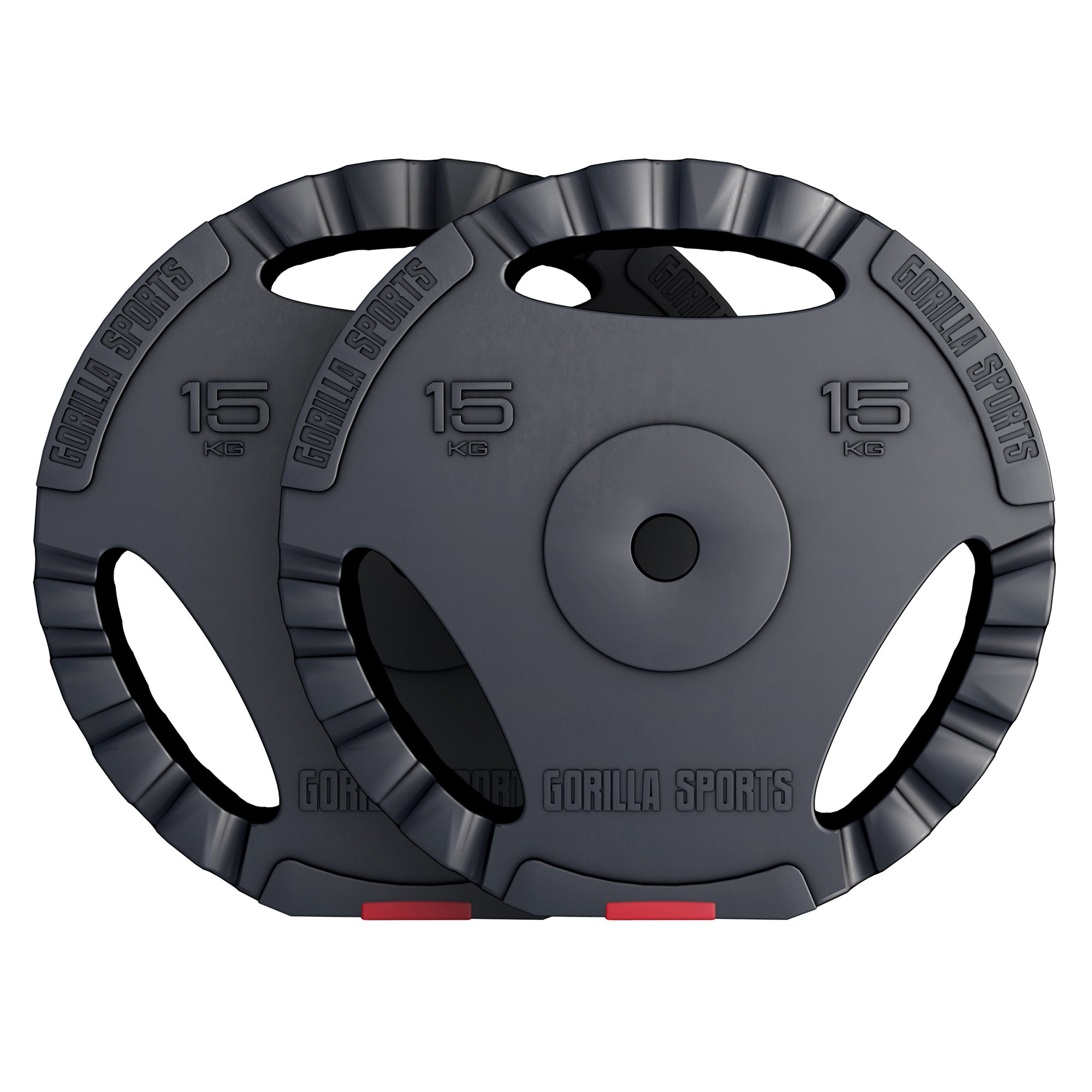 Vinila svaru diski 2 x 15 kg ar satvēriena rokturiem, 30 mm